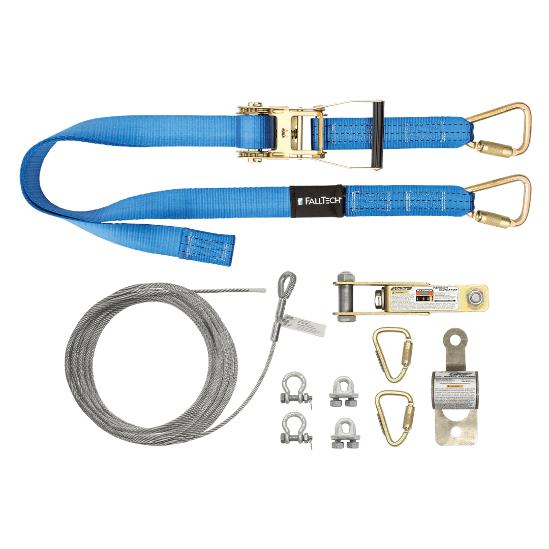 30' SteelGrip Plus Temp Cable HLL with Ratchet Strap Tensioner + Coil EA+ Install Hardware