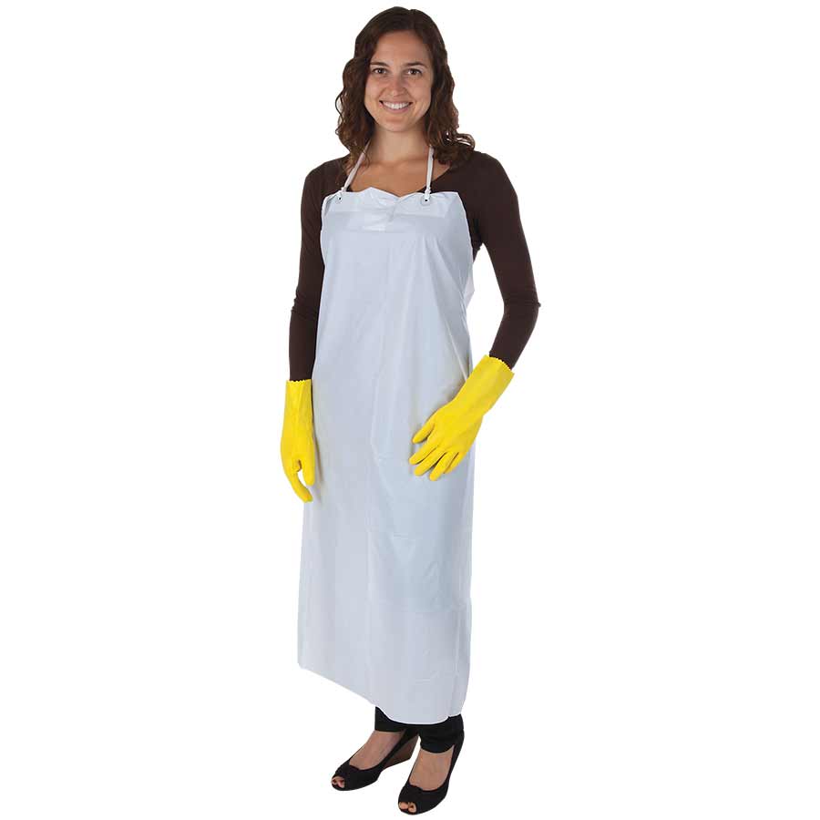 6mil 35"x45" White Vinyl Apron
