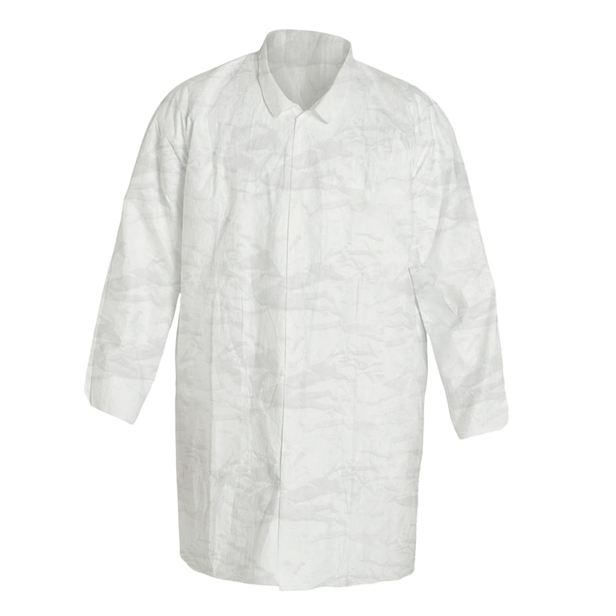 Polygard PP White Labcoat S NO Pocket 30 Pc/cs