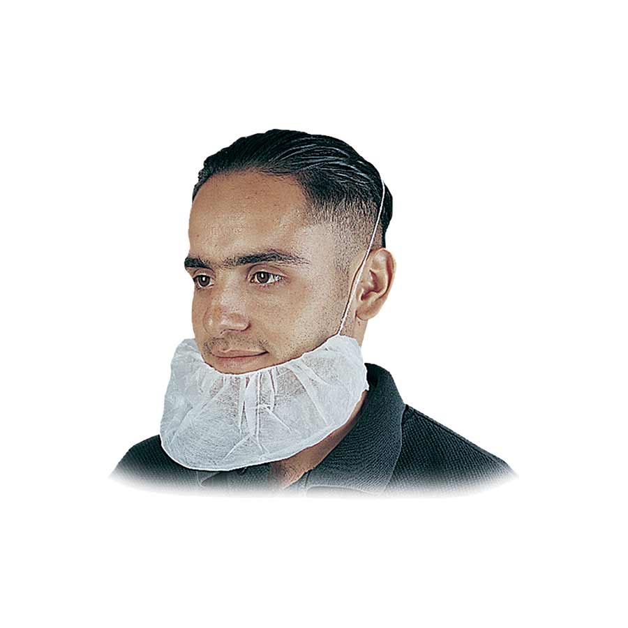 Polygard PP White Beard Cover 100 Pcs/bag, 10 Bags/cs 1000 Pcs/cs