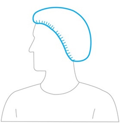 26" Bouffant CAP White, 500/cs