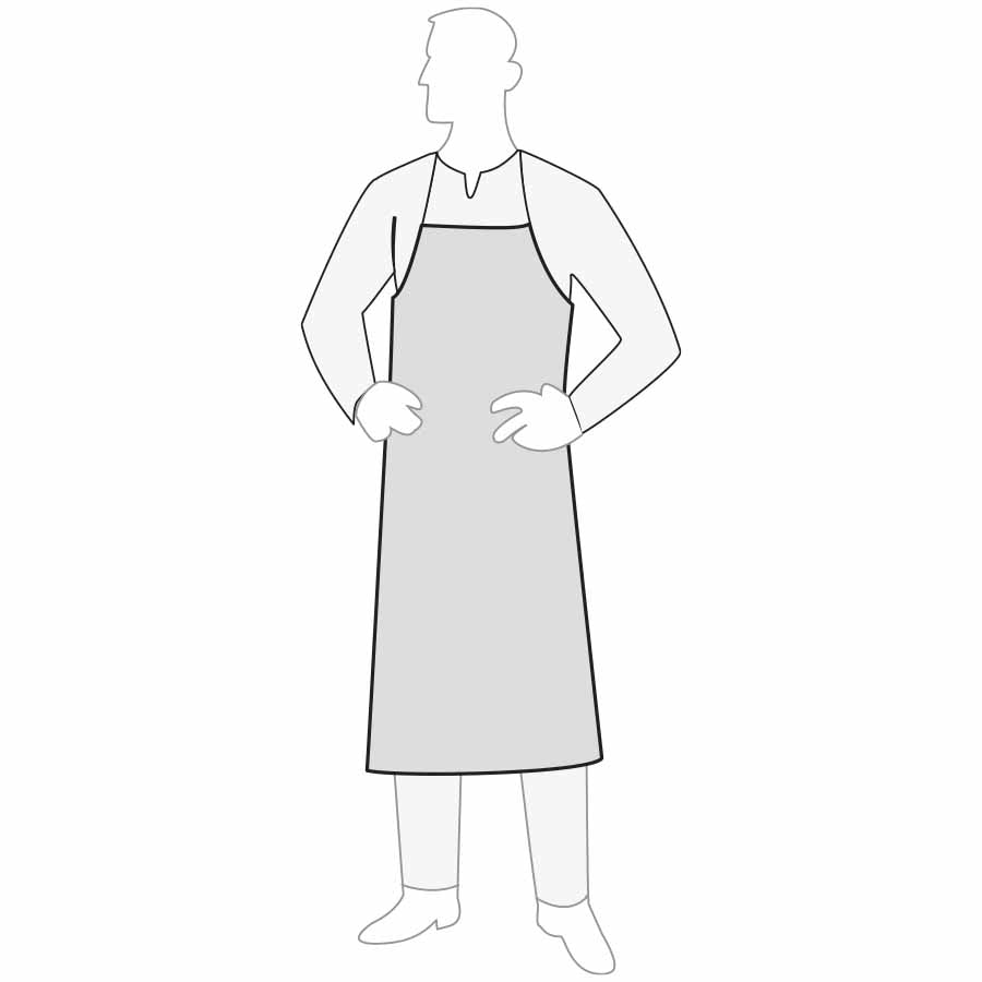 Permagard 28" X 36" BIB Style Apron