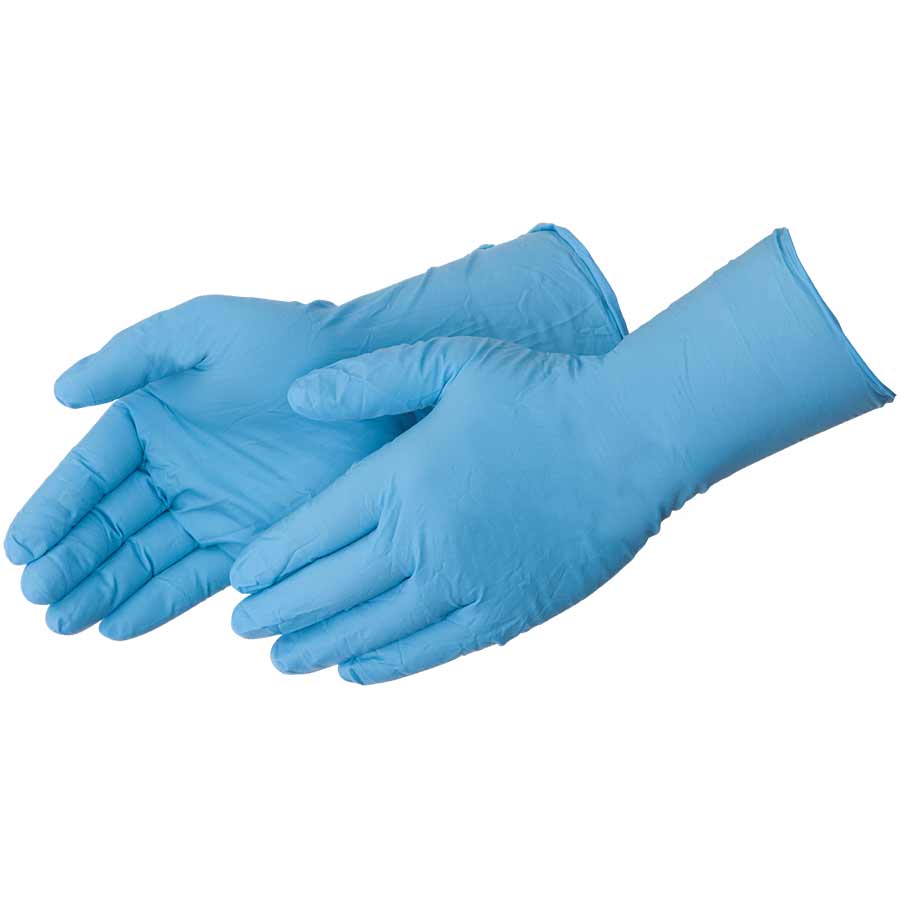 8mil Blue Nitrile 12"cuff PF G Lv, Size S