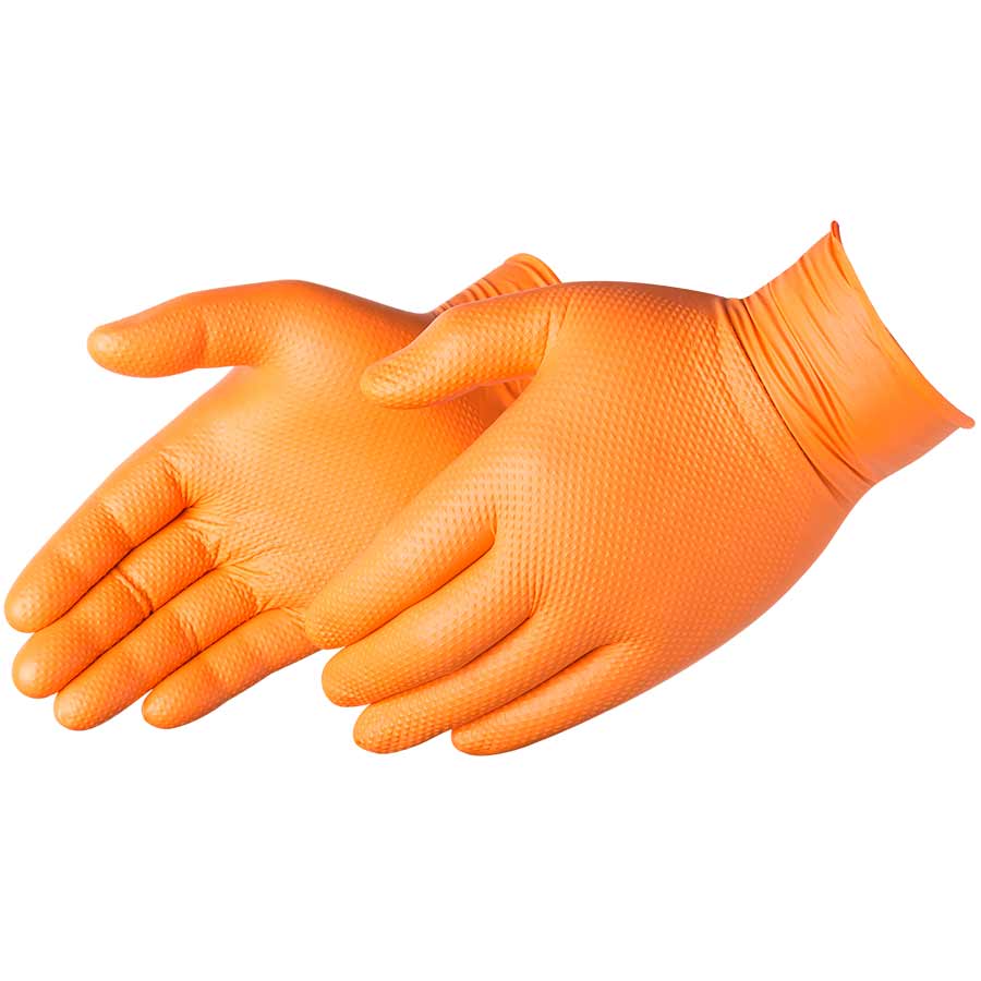8mil Orange Nitrile Diamond IP S 100 Pcs/box