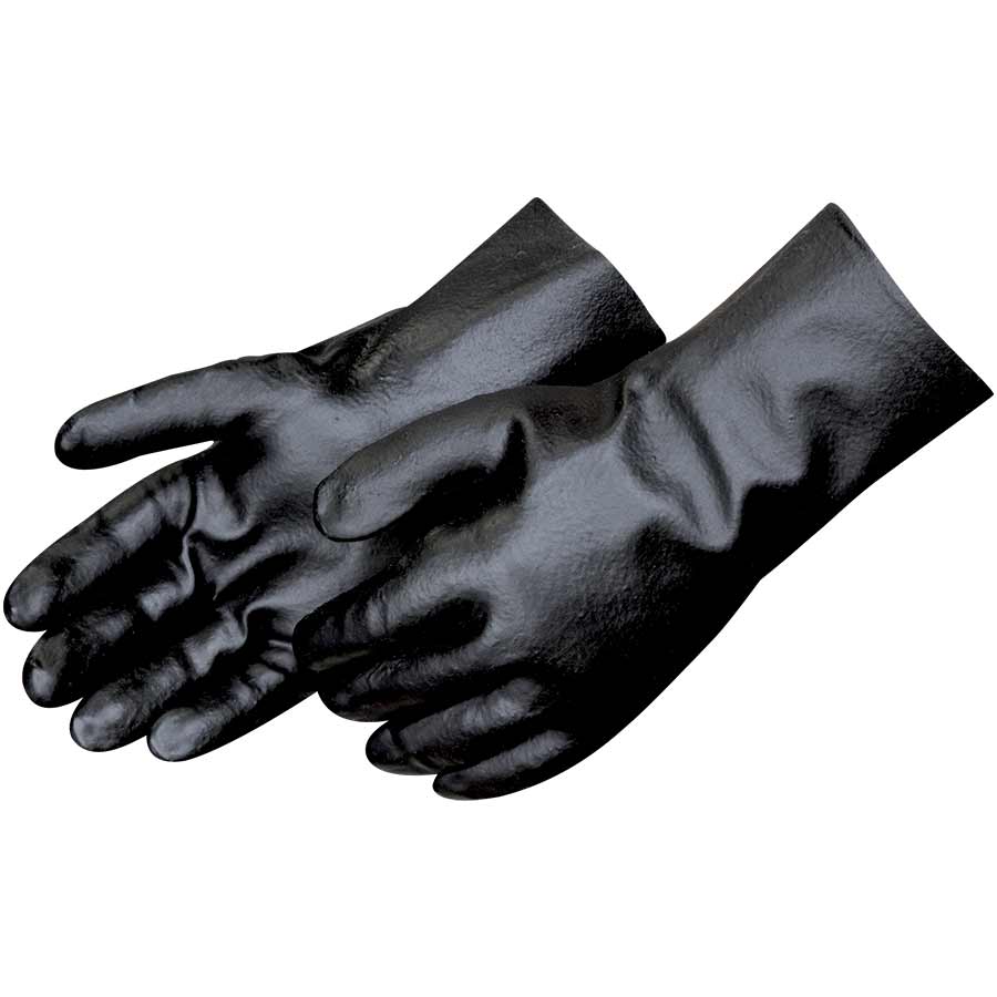 18" BLK PVC DIP Smooth Finish Glove