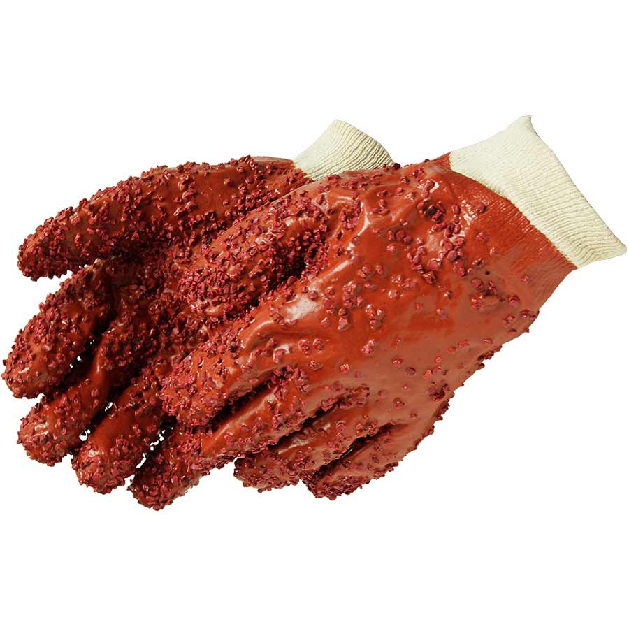 RED PVC Chips ON Pvc,knitwrist ,mens
