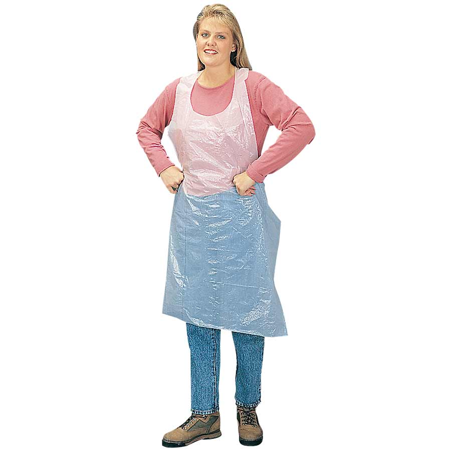 PE Disp. Apron 28x46" Blue BUL K PK "100/bg