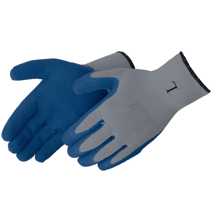 Gray GLV W/blue Latex DIP Smal L