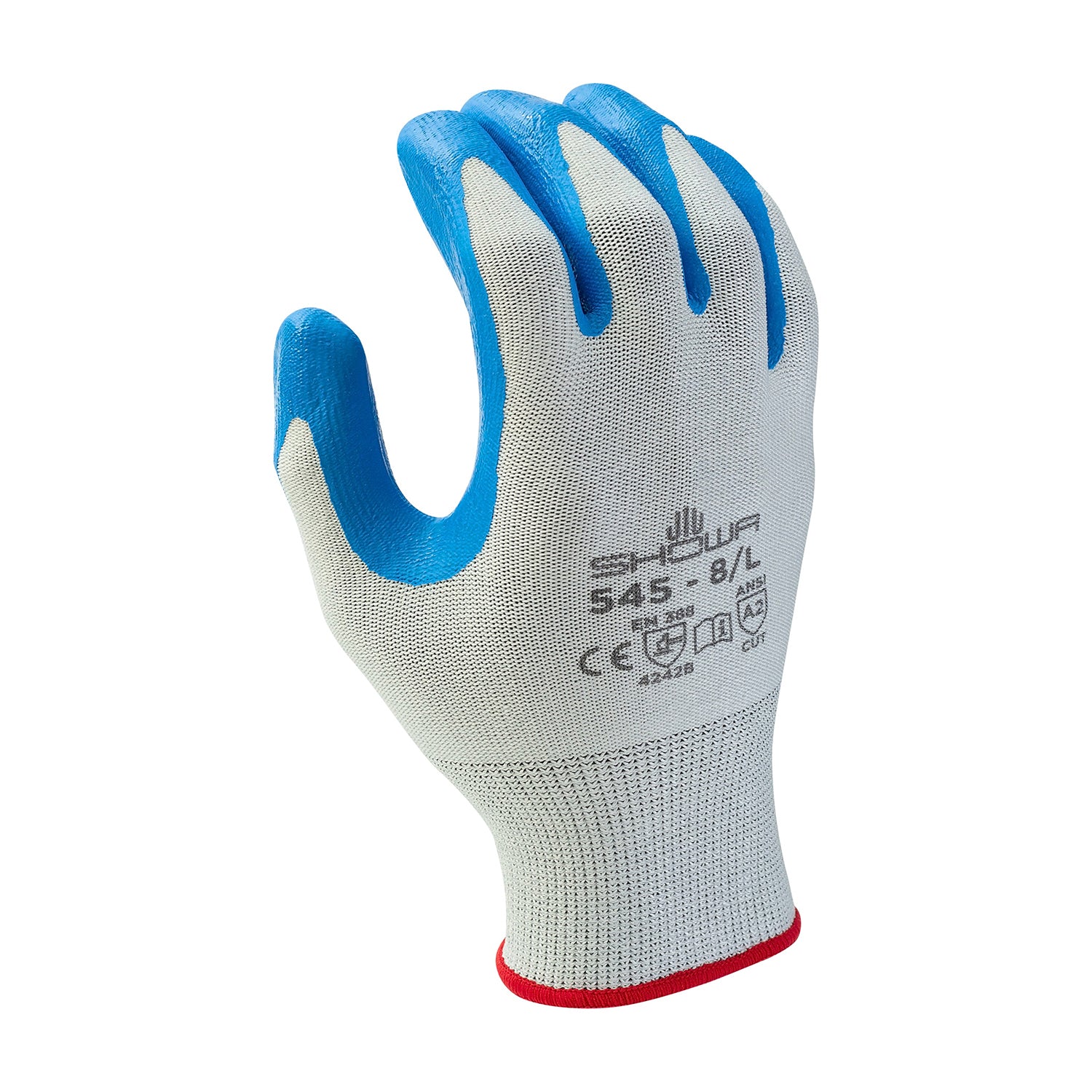 Gray Hppe W/ Blue Nitrile Palm S