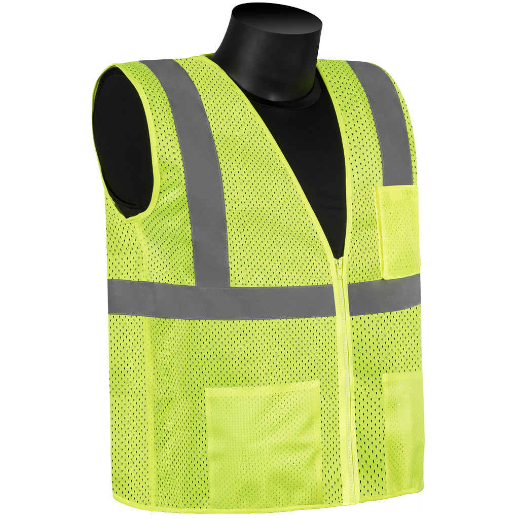 Class2 Lime GRE ALL Mesh 2"sil Safety Vest, S