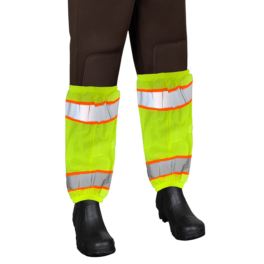 Mesh Gaiters, Lime Green, TWO Tone, ONE Size
