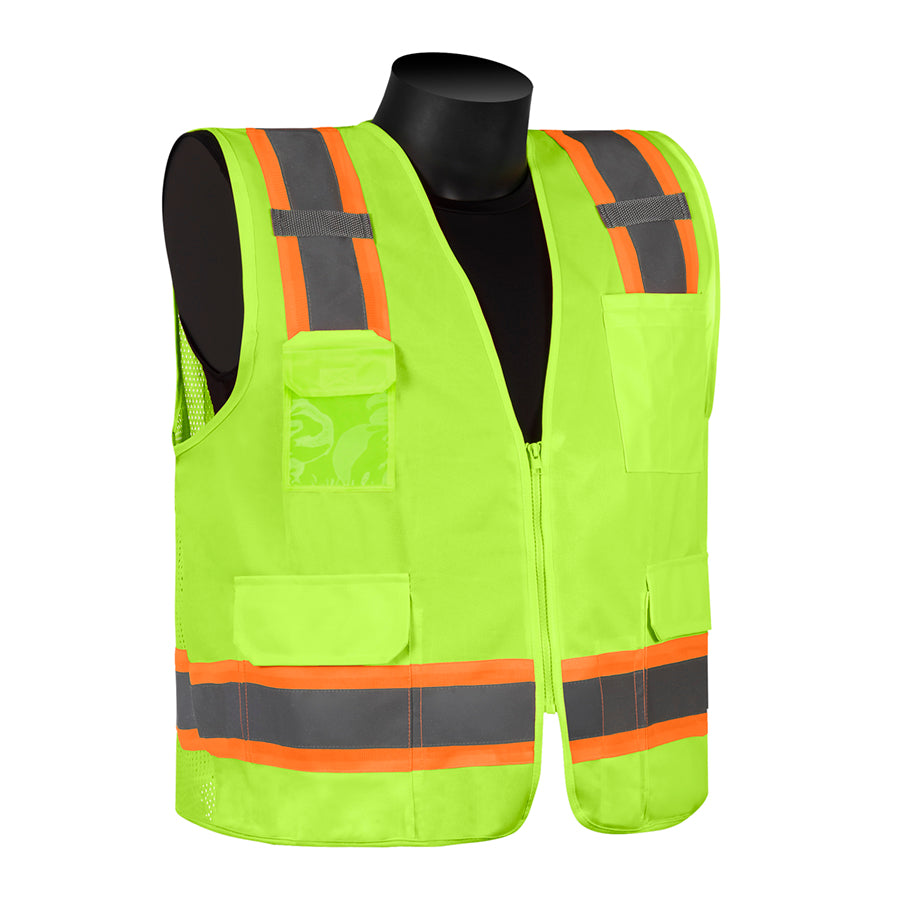 TWO Tone Class 2 Mesh Back GRE N M """new"" Fluorescent Lime Gree