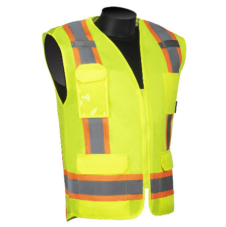 TWO Tone Class 2 Mesh Back GRE N SML """new"" Fluorescent Lime Gree