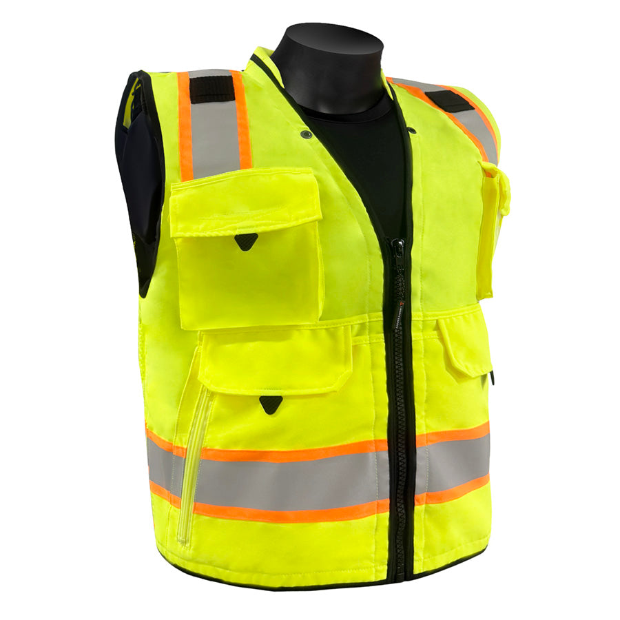 TWO Tone CLS 2 Solid Frnt Mesh Back W/slash Pockets SML Lime Green