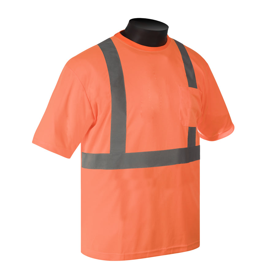 Class2 T-shirt 2"silver Orange Small