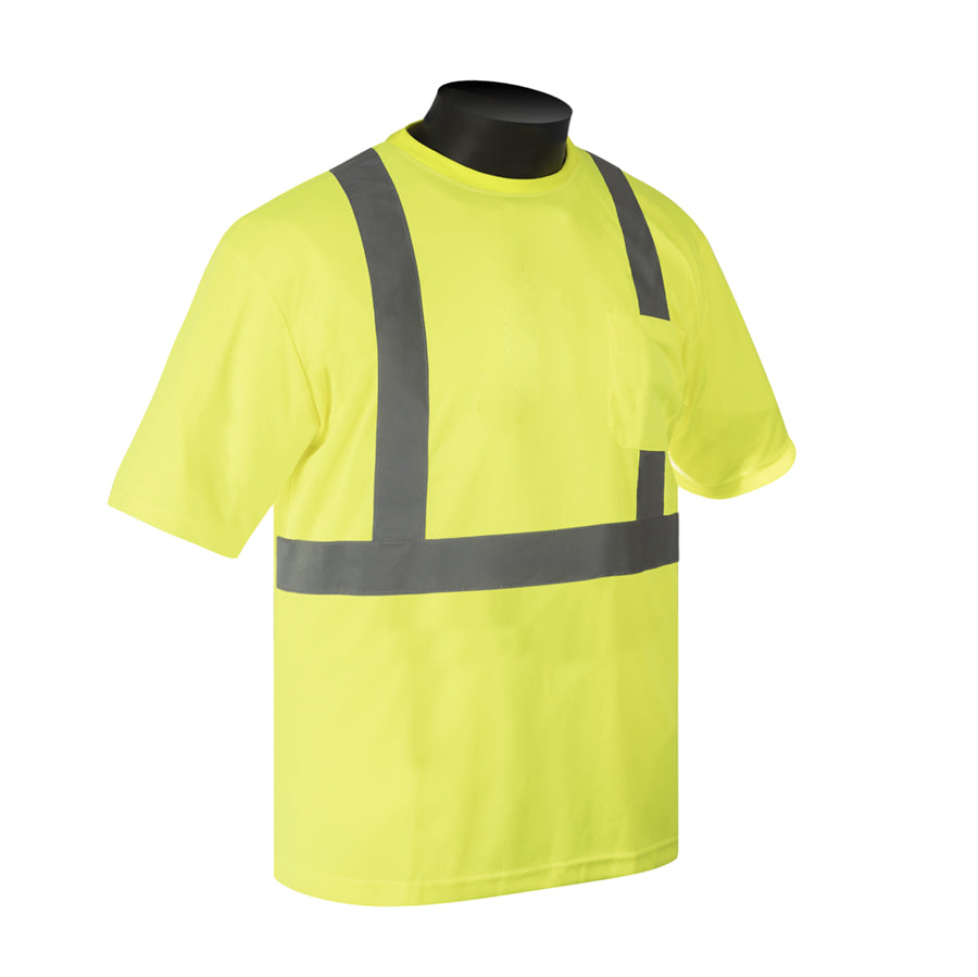 Class2 T-shirt 2"silver Lime G Reen Small