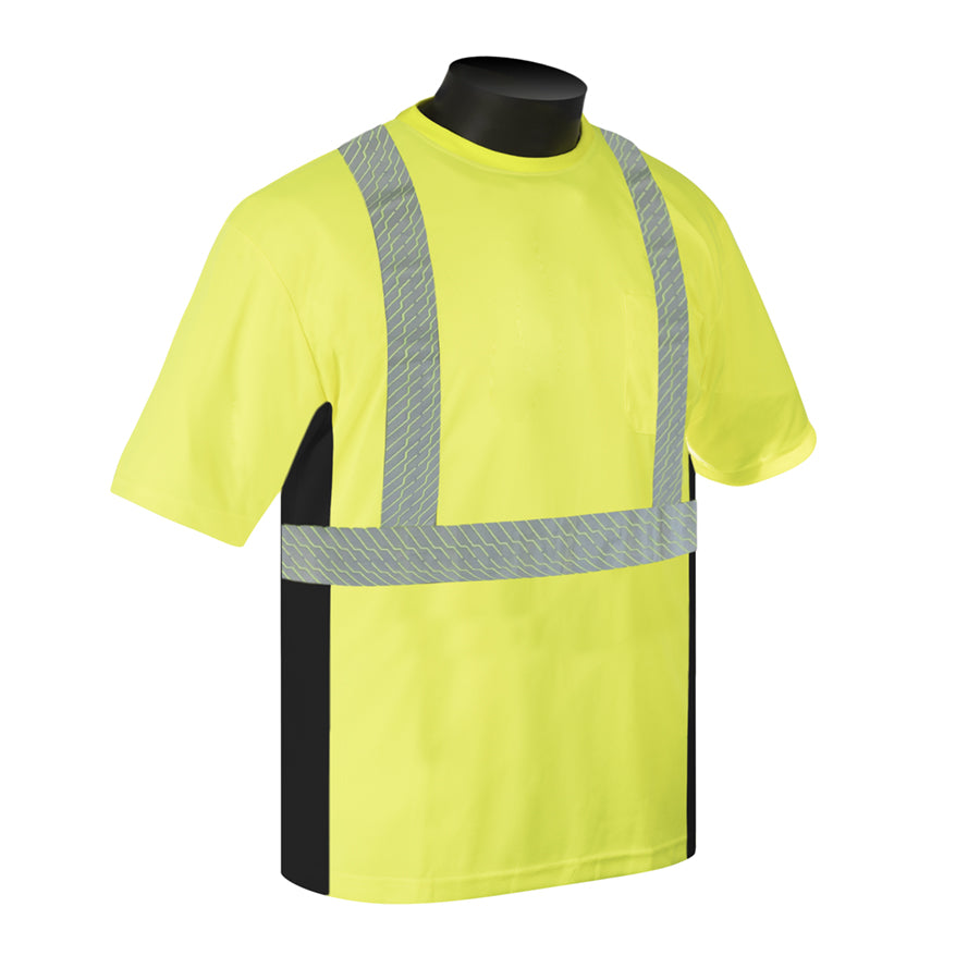 CLS 2 SS Poly/span Shirt M Lime Green Segmented Tape