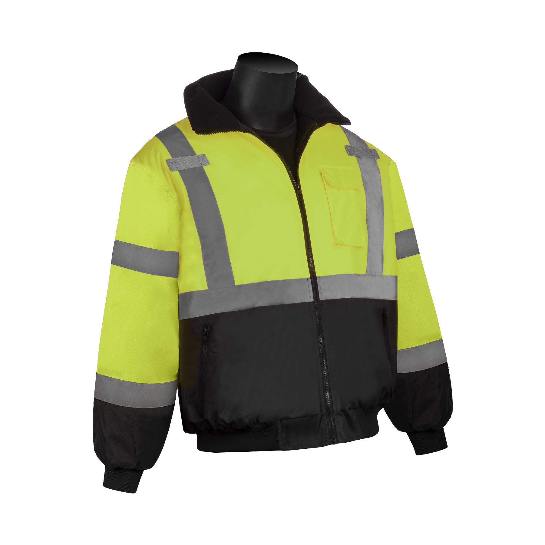 Bomber JAC Lime GRE Liner Silv ER S Lime Green Bomber Jacket - FUL