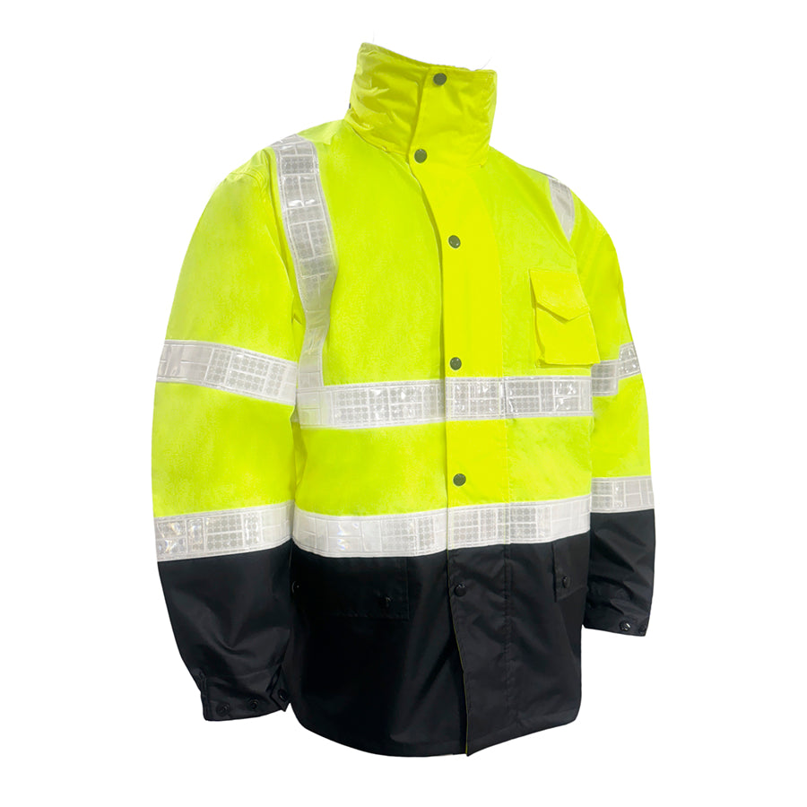 CLS 3 LM Gr/blk BTM Rainjacket W Gp105 Tape, S/m Class 3