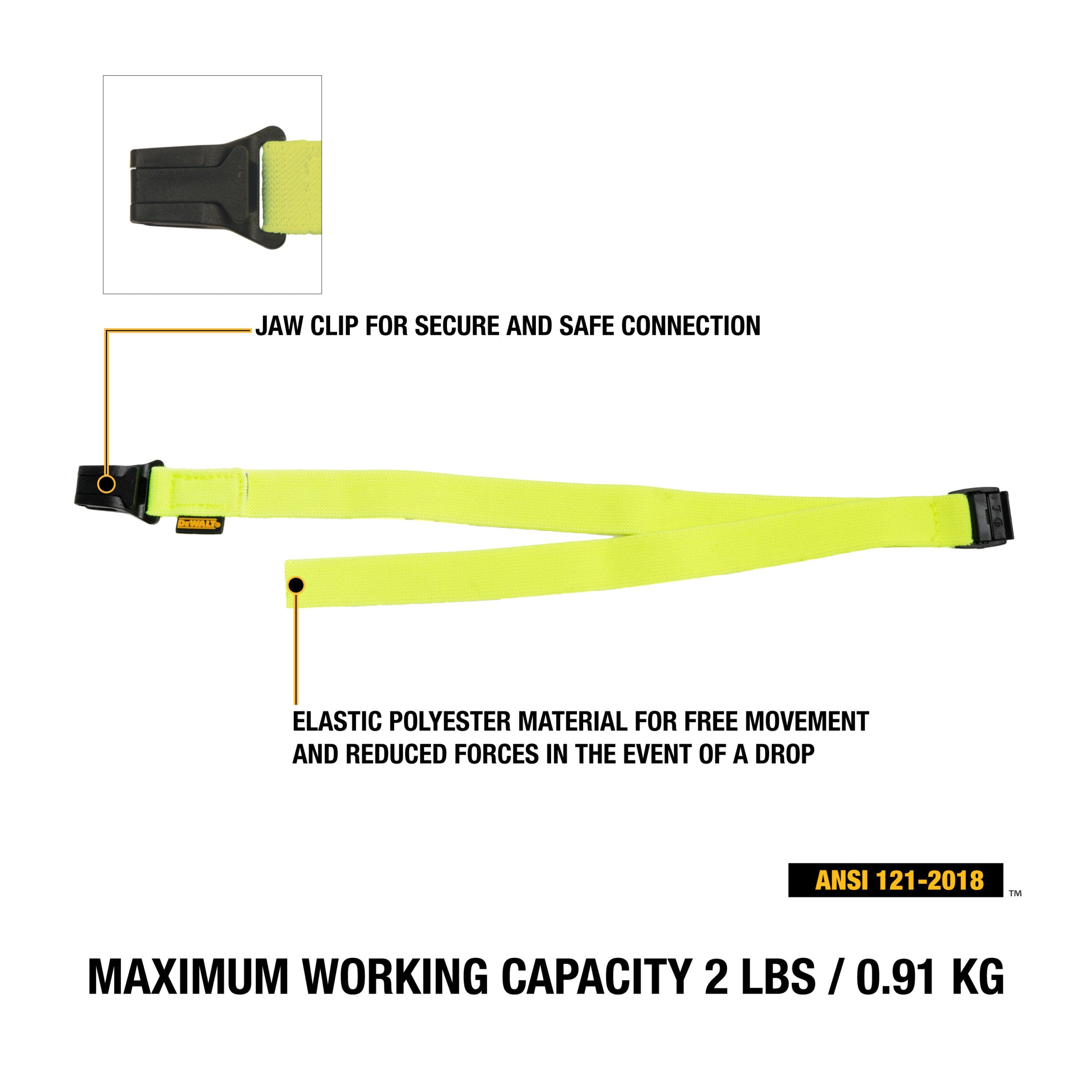 DEWALT Hard Hat Lanyard 10 Pack – 2 lbs.(0.91 kg) capacity