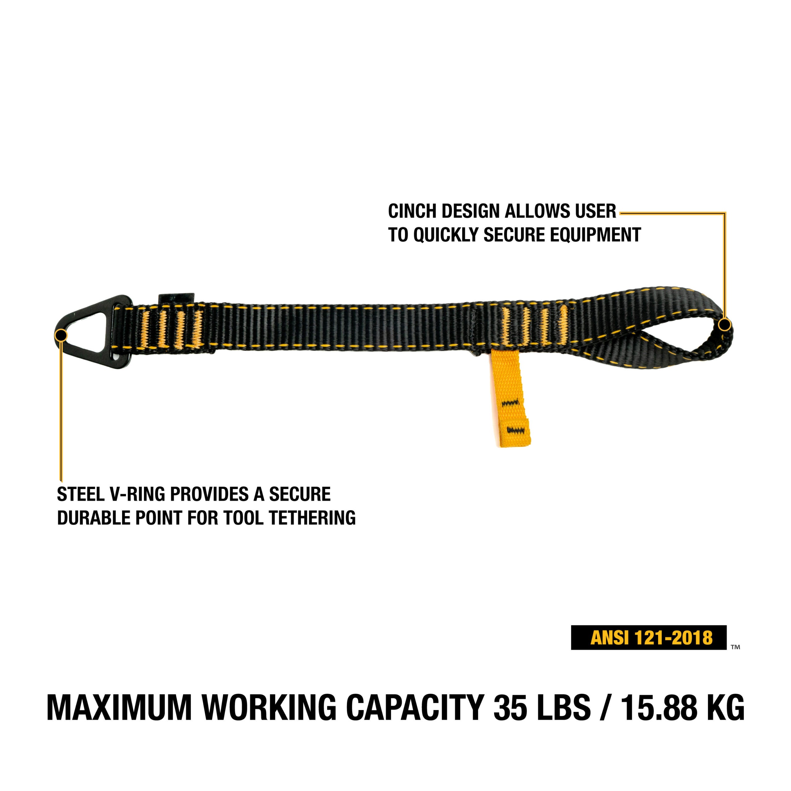 DEWALT V-Ring Tool Attachment Single Wing, 35 lbs.( 15.9 kg) capacity