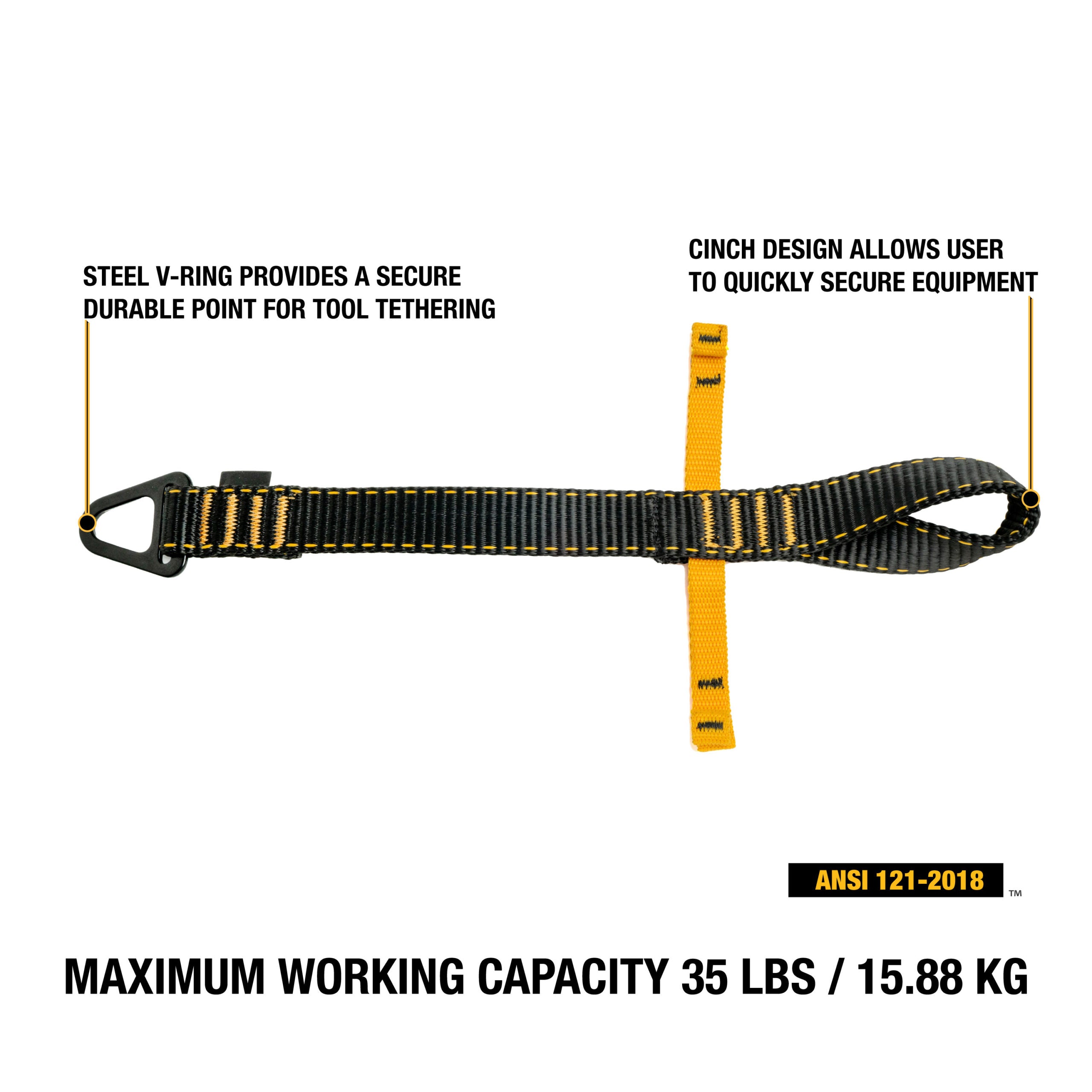 DEWALT V-Ring Tool Attachment       Double Wing, 35 lbs.(15.9 kg) capacity
