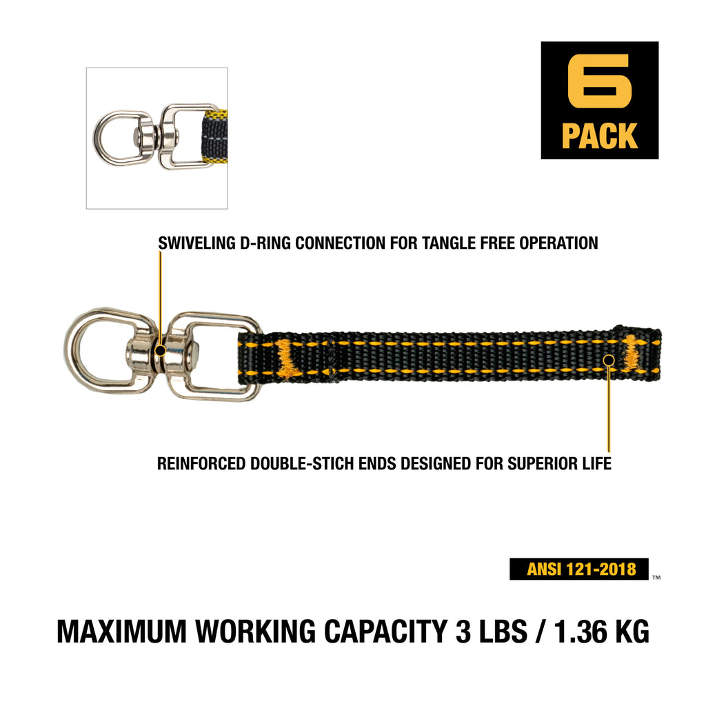 DEWALT Tool Attachment with Swivel  5.5 inches, 6 pack