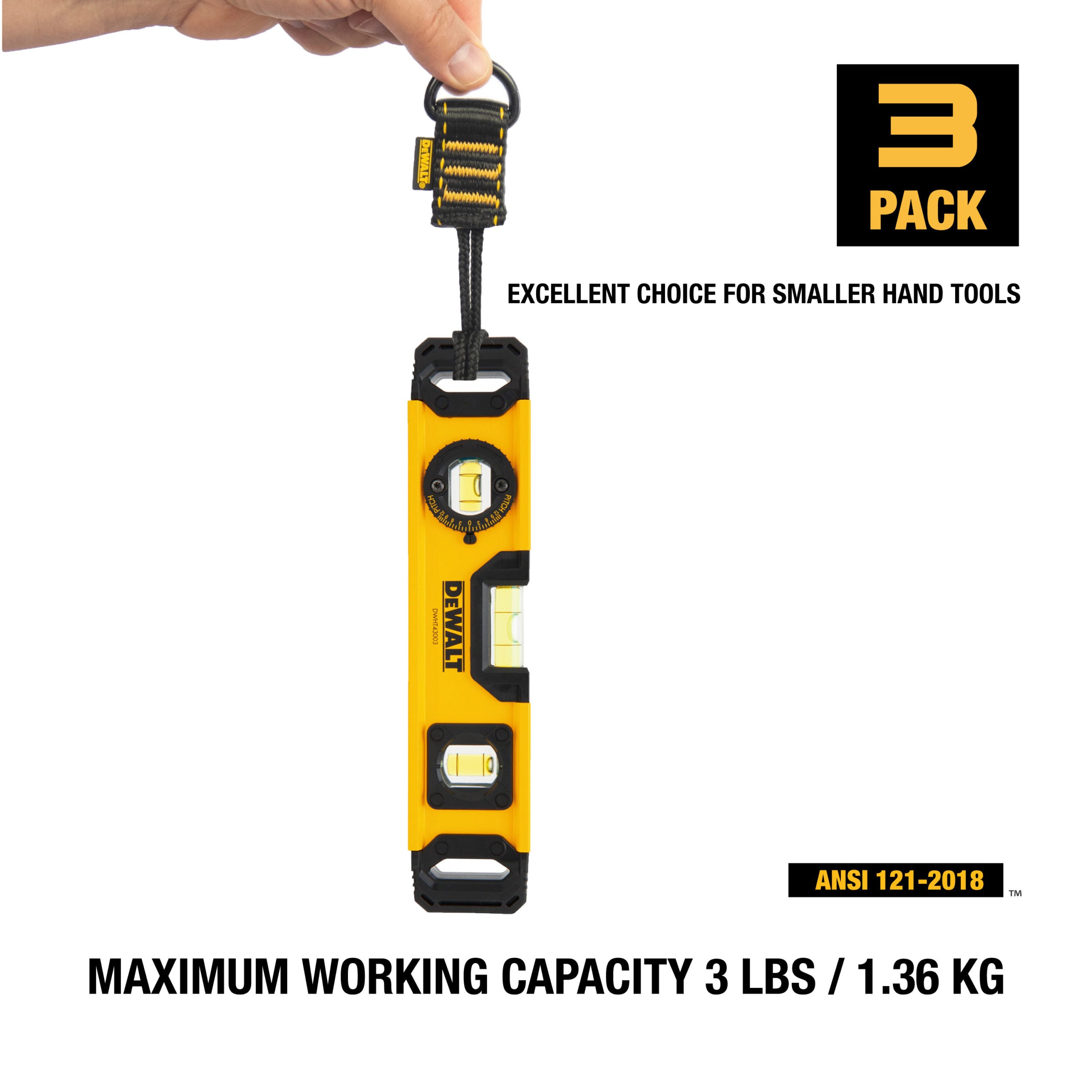 DEWALT Cinch Loop Attachment,  up to 5 lbs.(2.3kg) – 3 pack