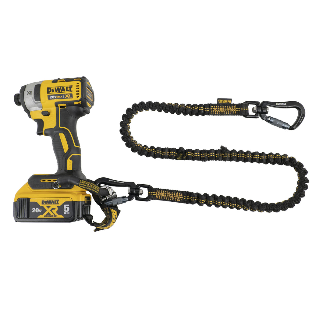 DEWALT Power Tool Lanyard with Dual Carabiner  75 in.( 1.90m), 15 lbs. (6.8 kg) capacity