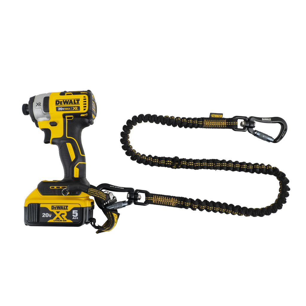 DEWALT Power Tool Lanyard with Dual Carabiner 75in. ( 1.90 m), 25 lbs. (11.3 kg) capacity