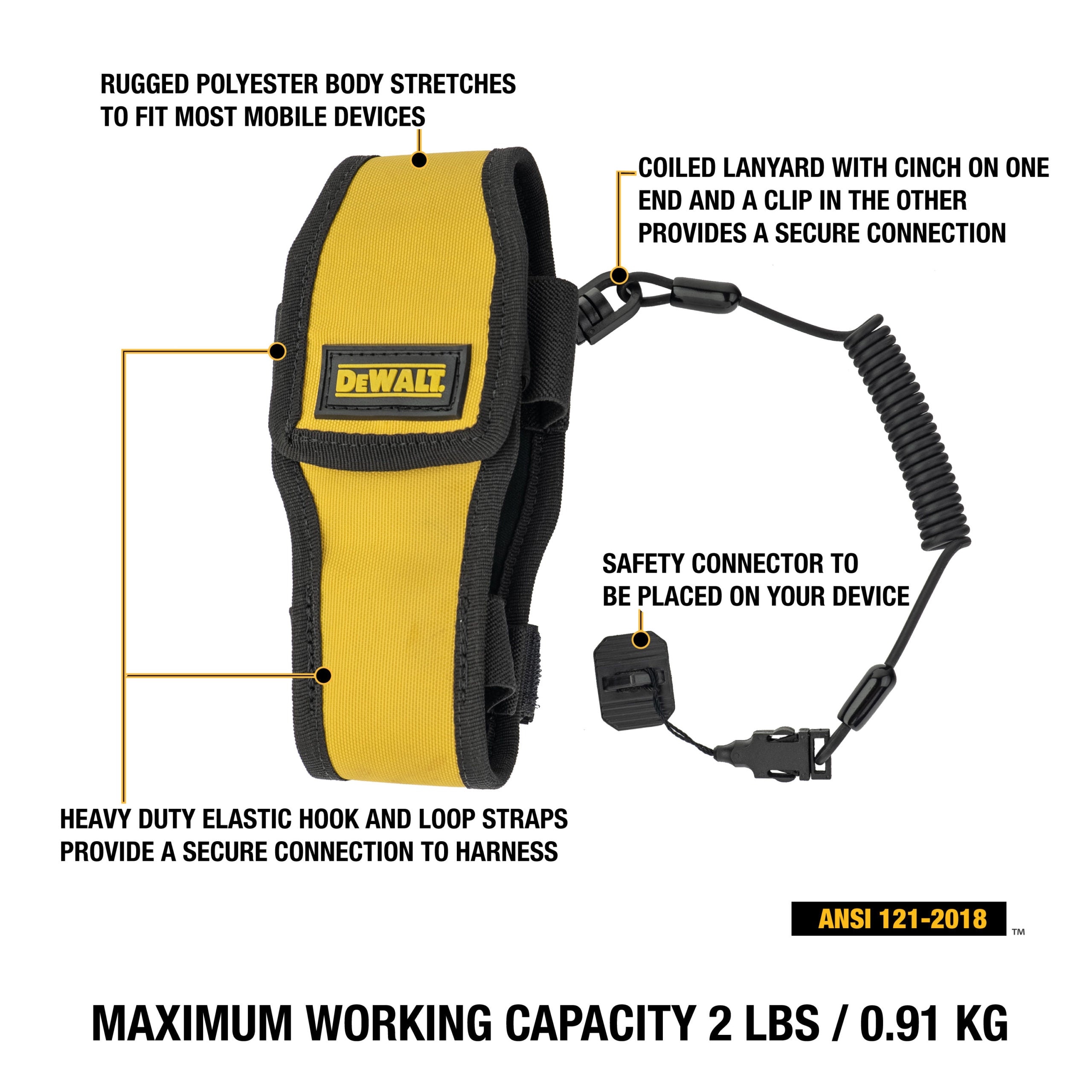 DEWALT Radio - Mobile Phone Holder with Lanyard