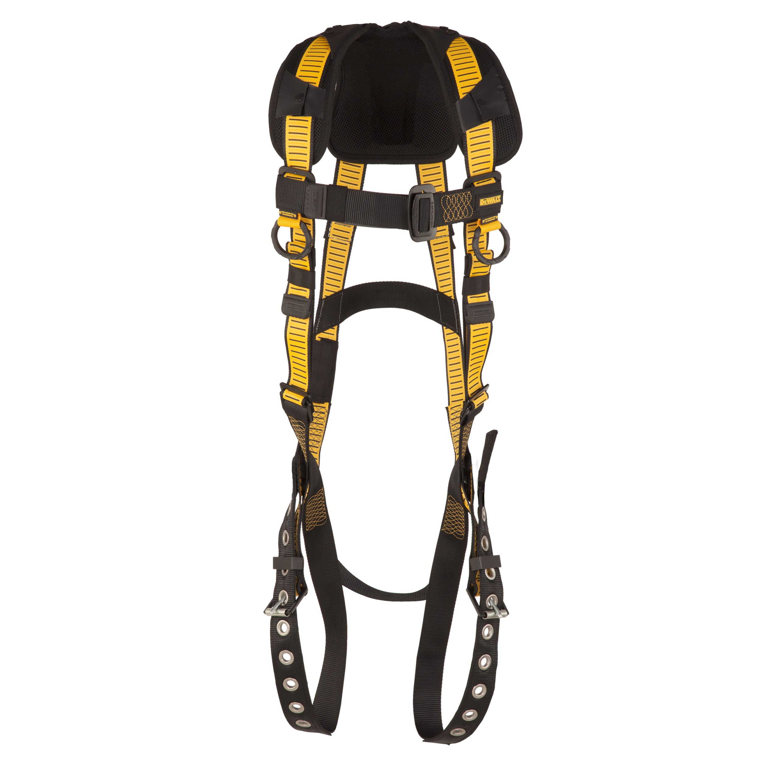 DEWALT D1000 HARNESS Vest Style, 5-Point, back d-ring, PT chest, TB legs, Shoulder pads