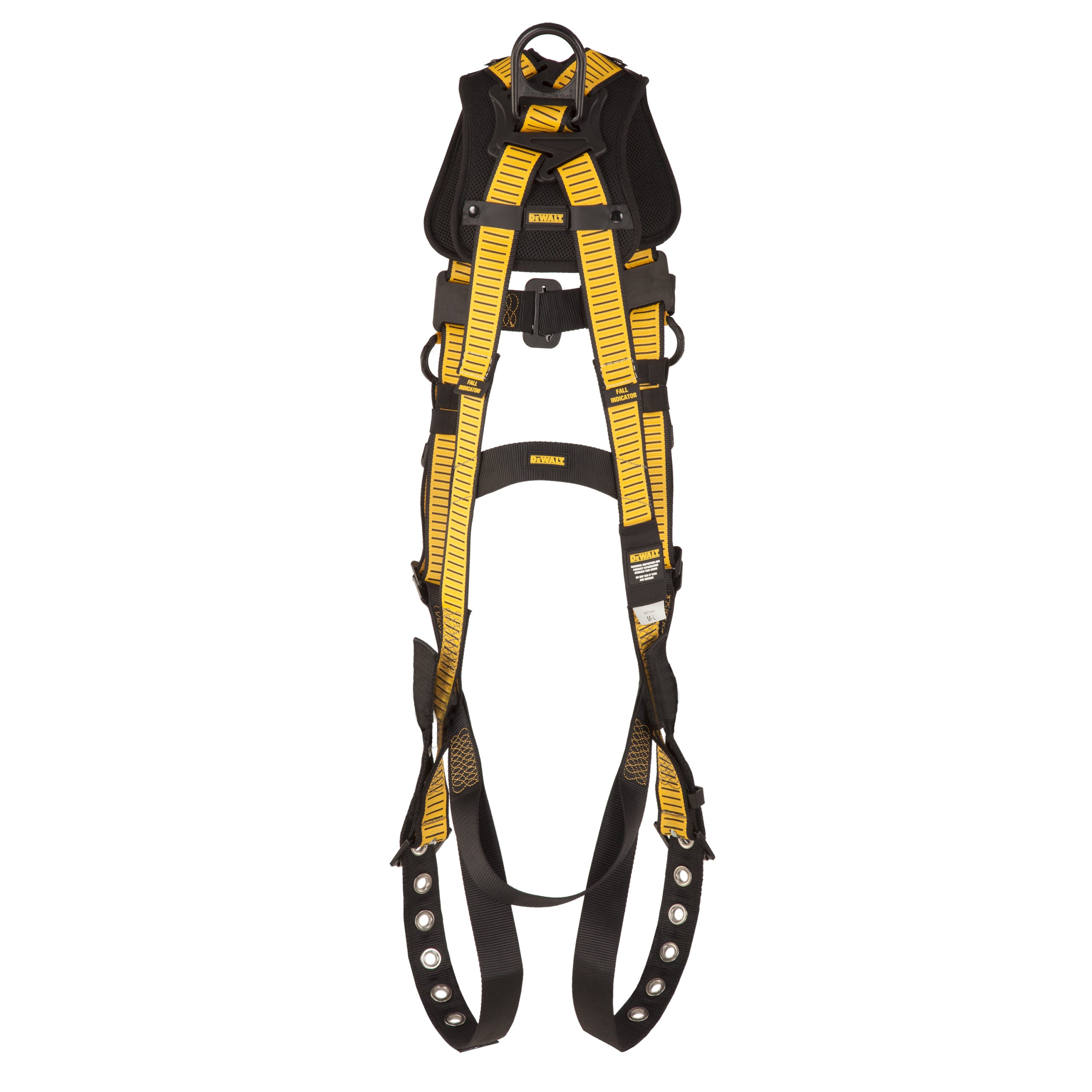 DEWALT D1000 HARNESS Vest Style, 5-Point, back d-ring, PT chest, TB legs, Shoulder pads