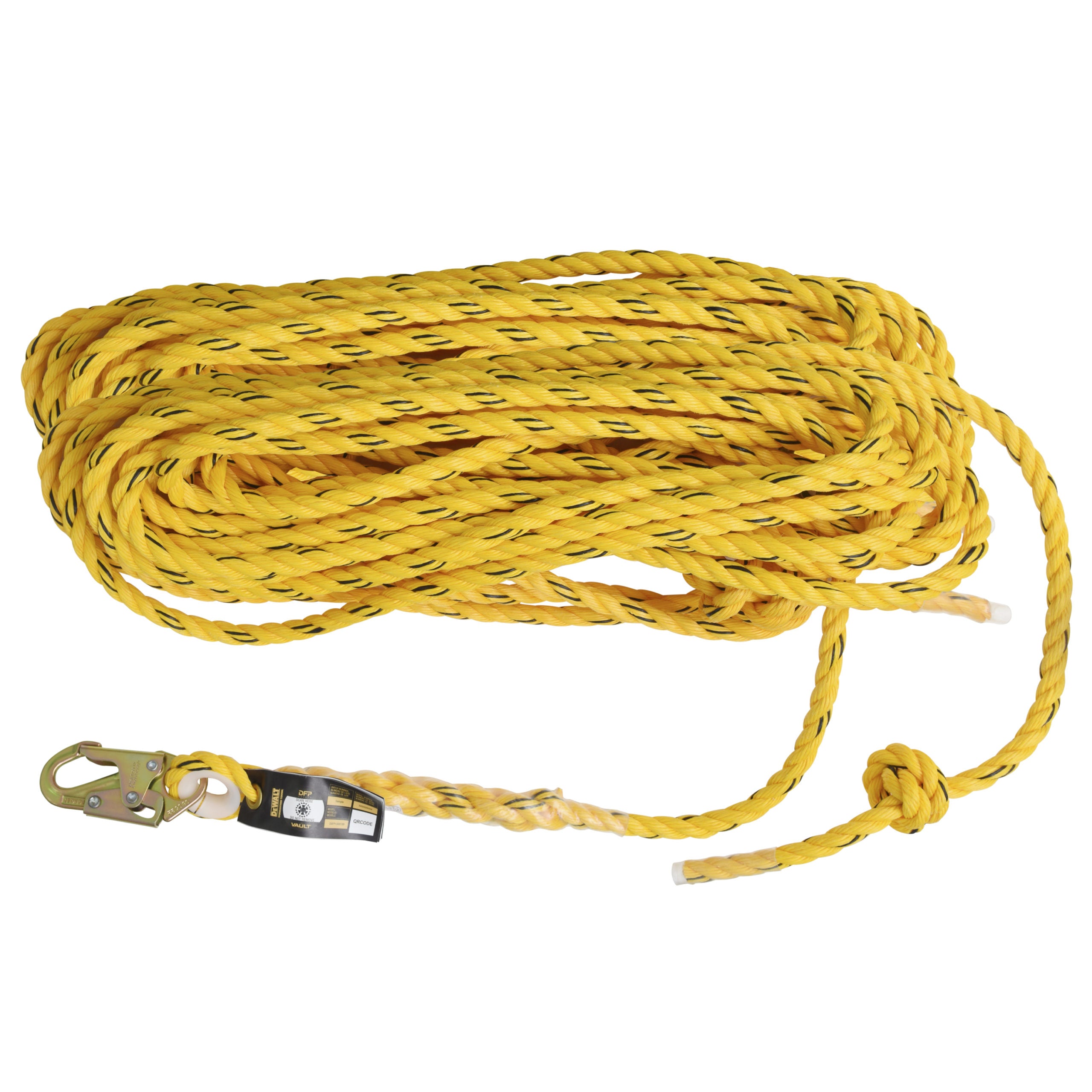 DEWALT 100 ft. ( 30.5 m) Vertical Lifeline Polysteel Rope with Snap Hook and Taped End