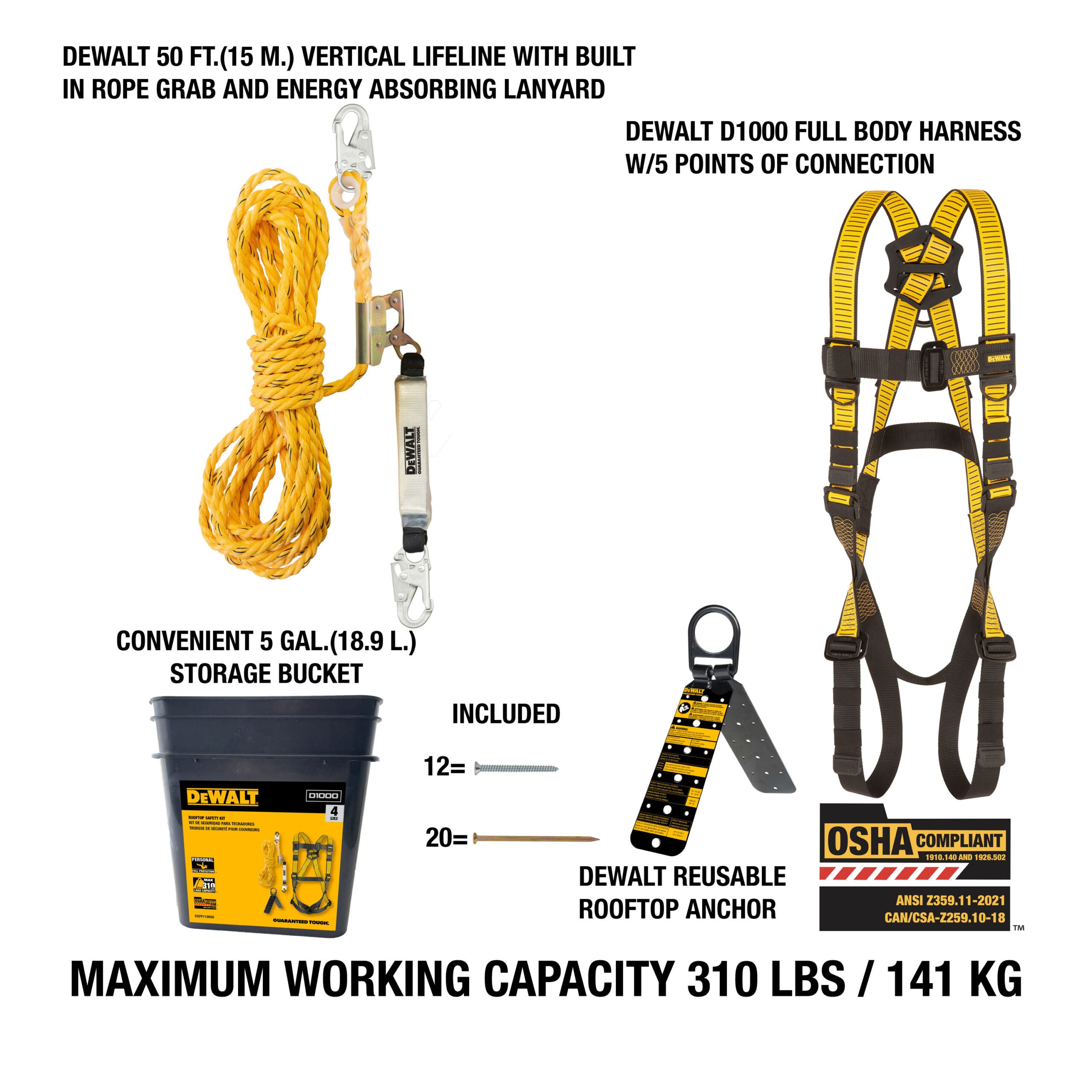 DEWALT Rooftop Safety Kit