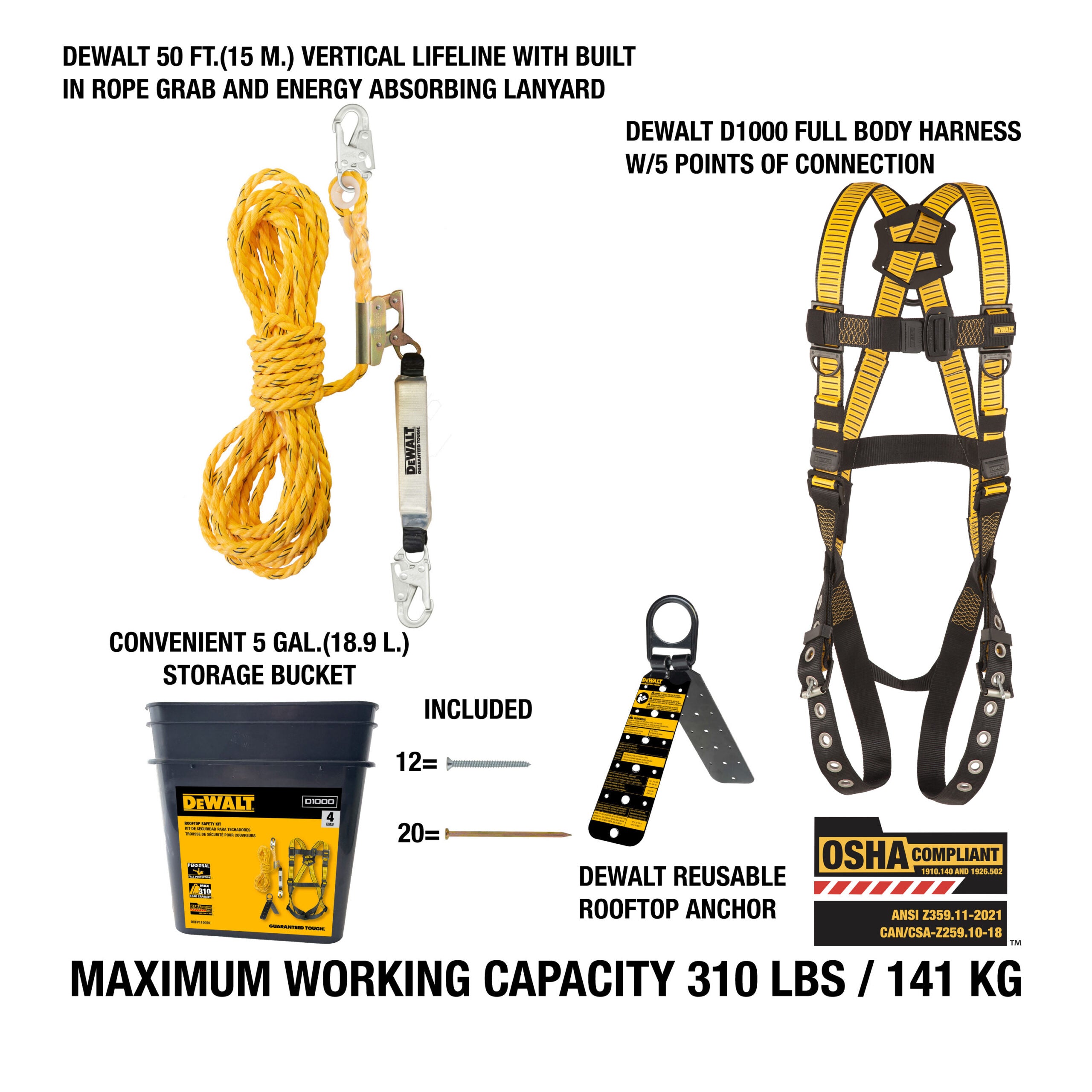 DEWALT Rooftop Safety Kit