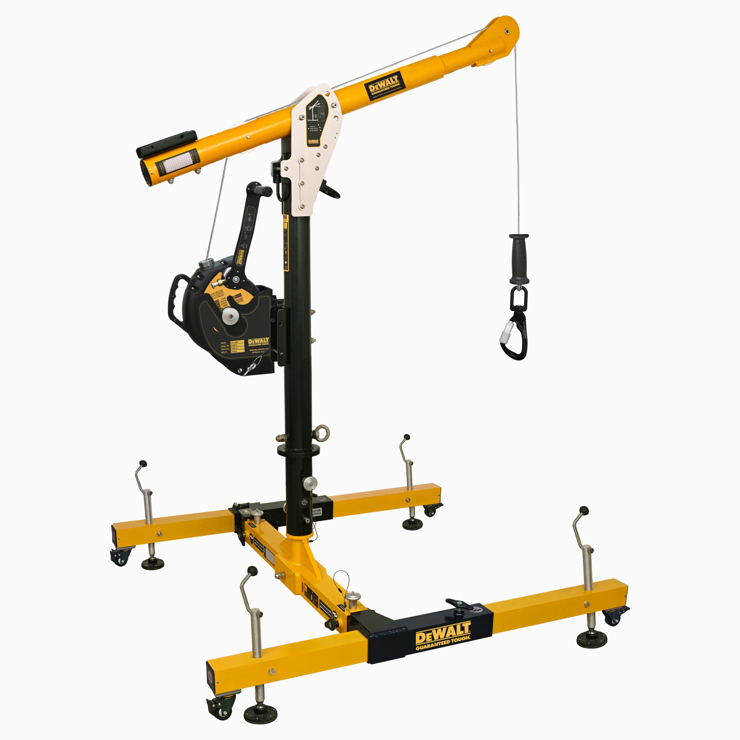 DEWALT 5 Piece Davit System, 36 in. (0.91 m) Mast, with 60 ft. (18.2 m) Retrieval SRL