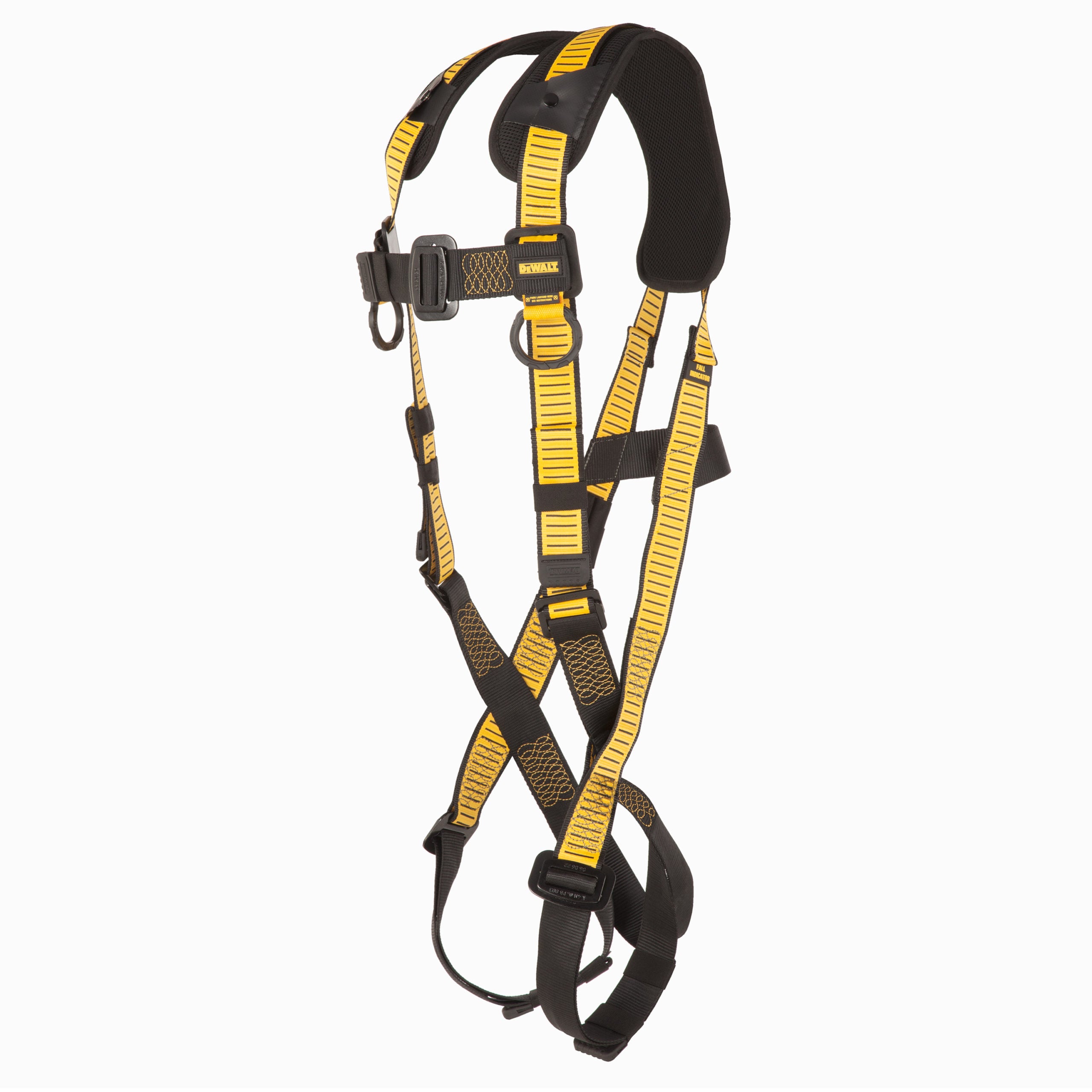 DEWALT D1000 HARNESS Vest Style, 5-Point, back d-ring, PT chest, PT legs, Shoulder pads