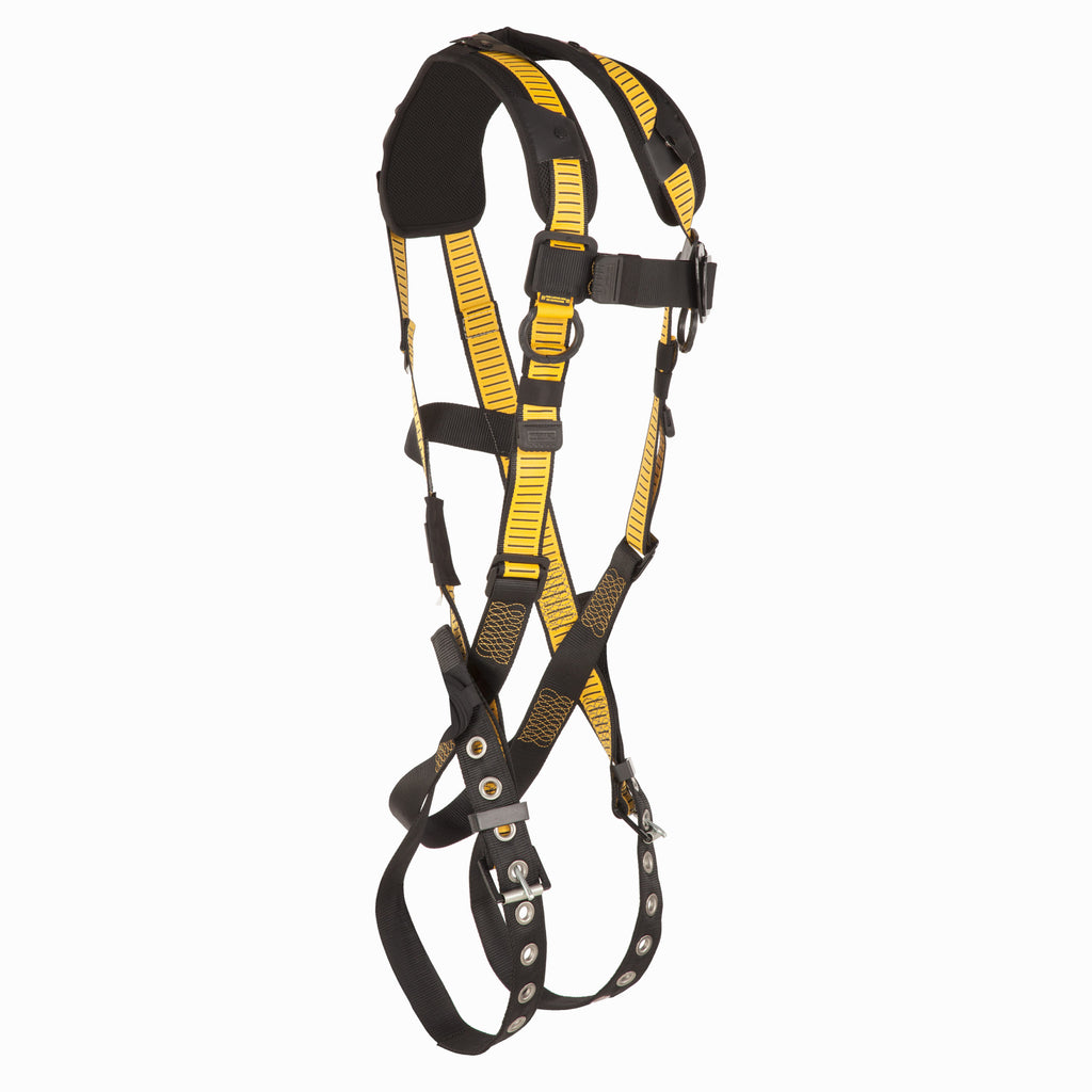 DEWALT D1000 HARNESS Vest Style, 5-Point, back d-ring, PT chest, TB legs, Shoulder pads