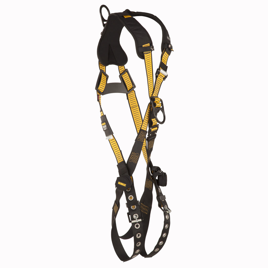 DEWALT® D3000 Harness Crossover, Back and Front D-Ring, QC Chest, TB legs