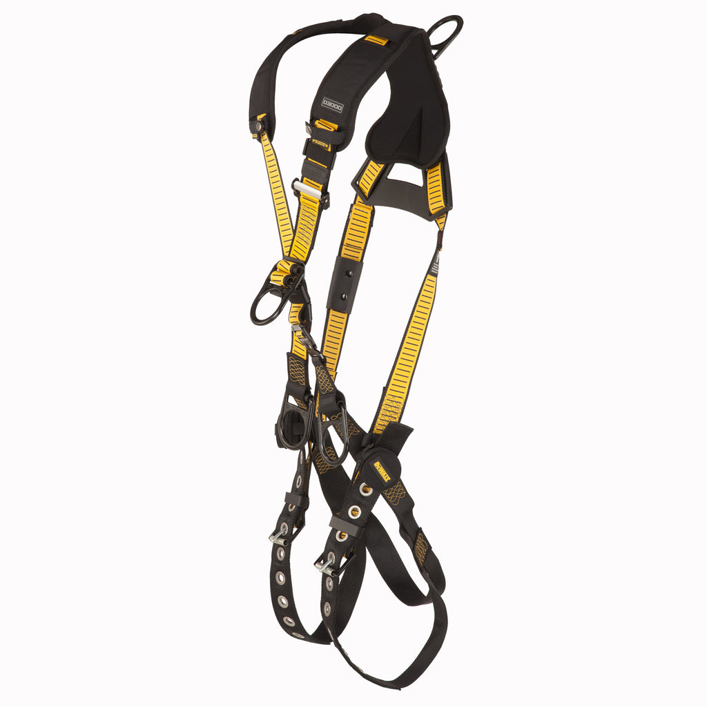 DEWALT® D3000 Harness Crossover, Back, Side, and Front D-Ring, QC Chest, TB legs
