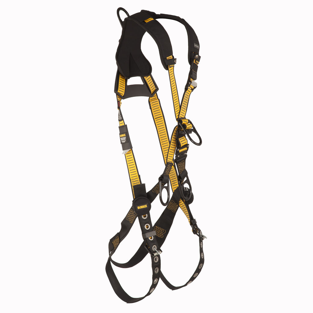 DEWALT® D3000 Harness Crossover, Back, Side, and Front D-Ring, QC Chest, TB legs
