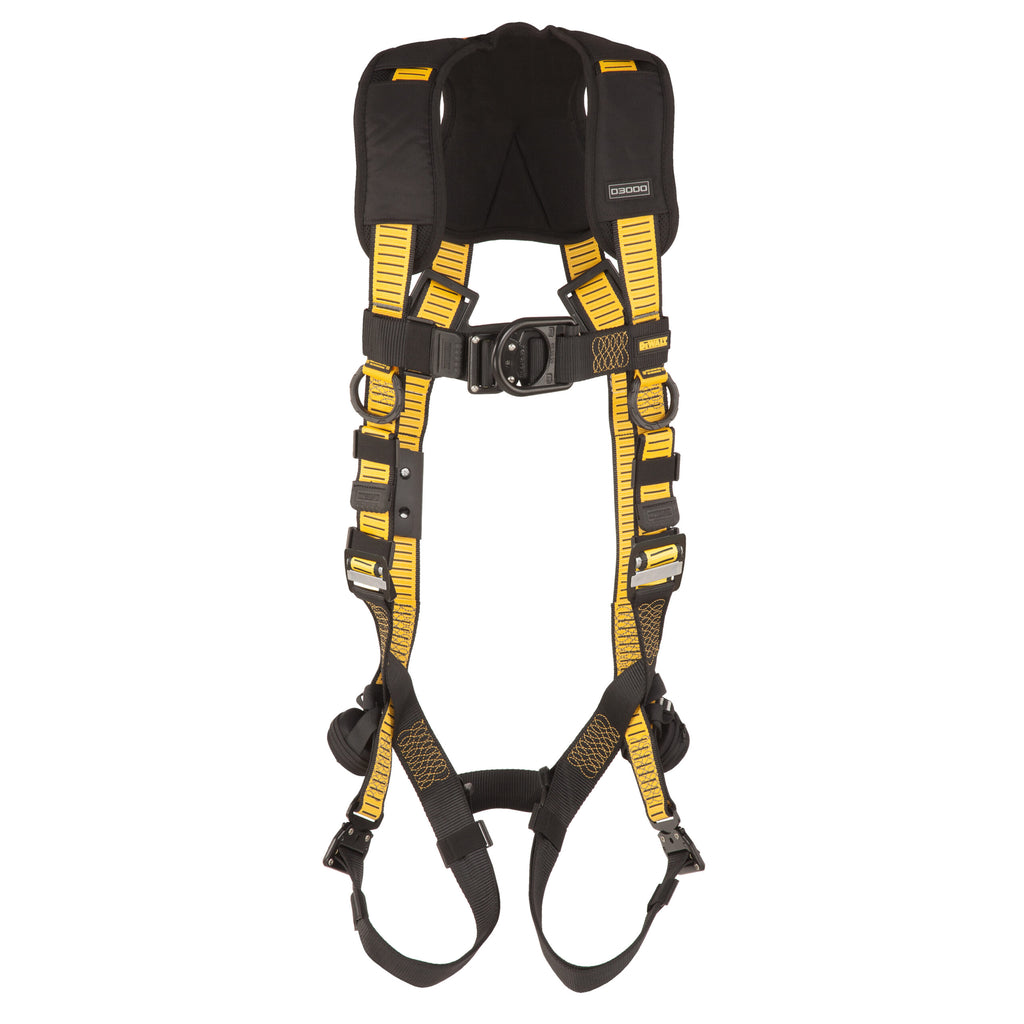 DEWALT® D3000 HARNESS Vest Style, 5-Point, Back and Front D-Rings, QC Chest, QC legs