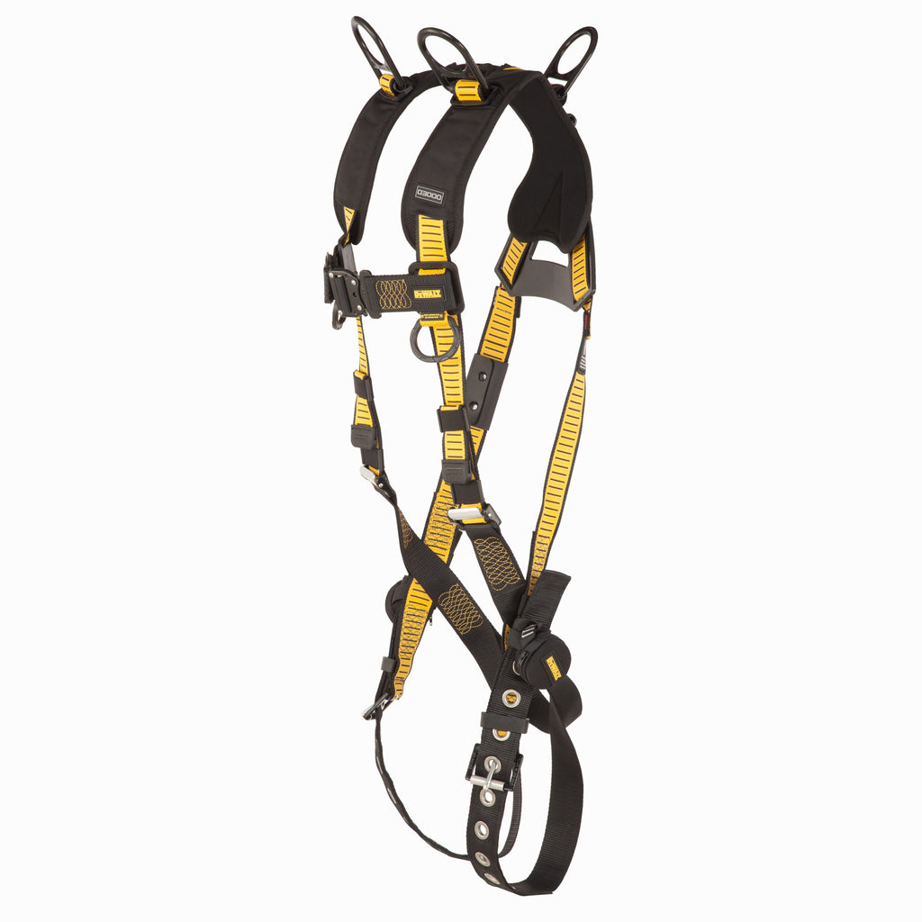 DEWALT® D3000 HARNESS Vest Style, 5-Point, Back and Shoulder D-Rings, QC Chest, TB Legs