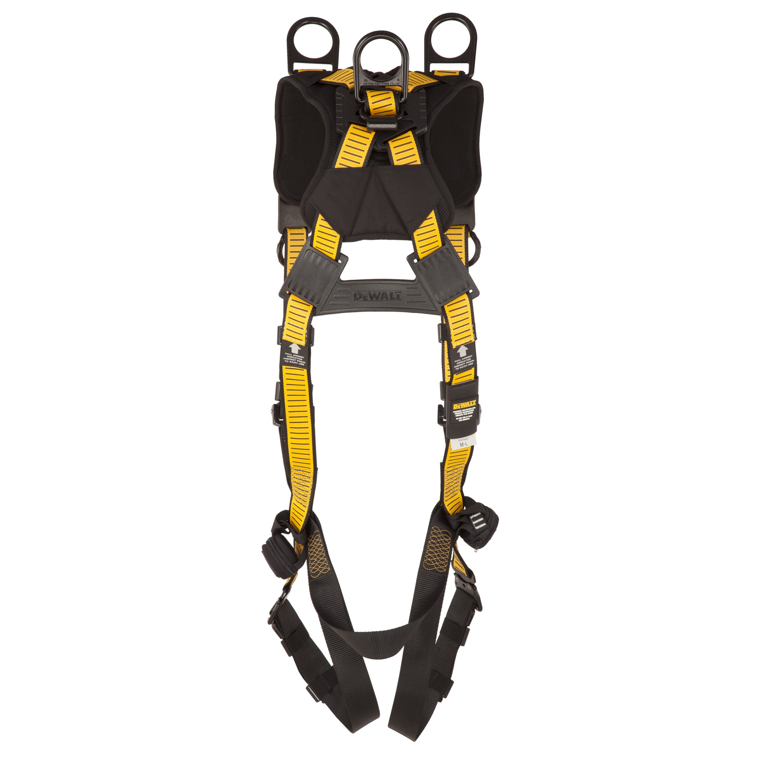 DEWALT® D3000 HARNESS Vest Style, 5-Point, Back and Shoulder D-Rings, QC Chest, QC Legs