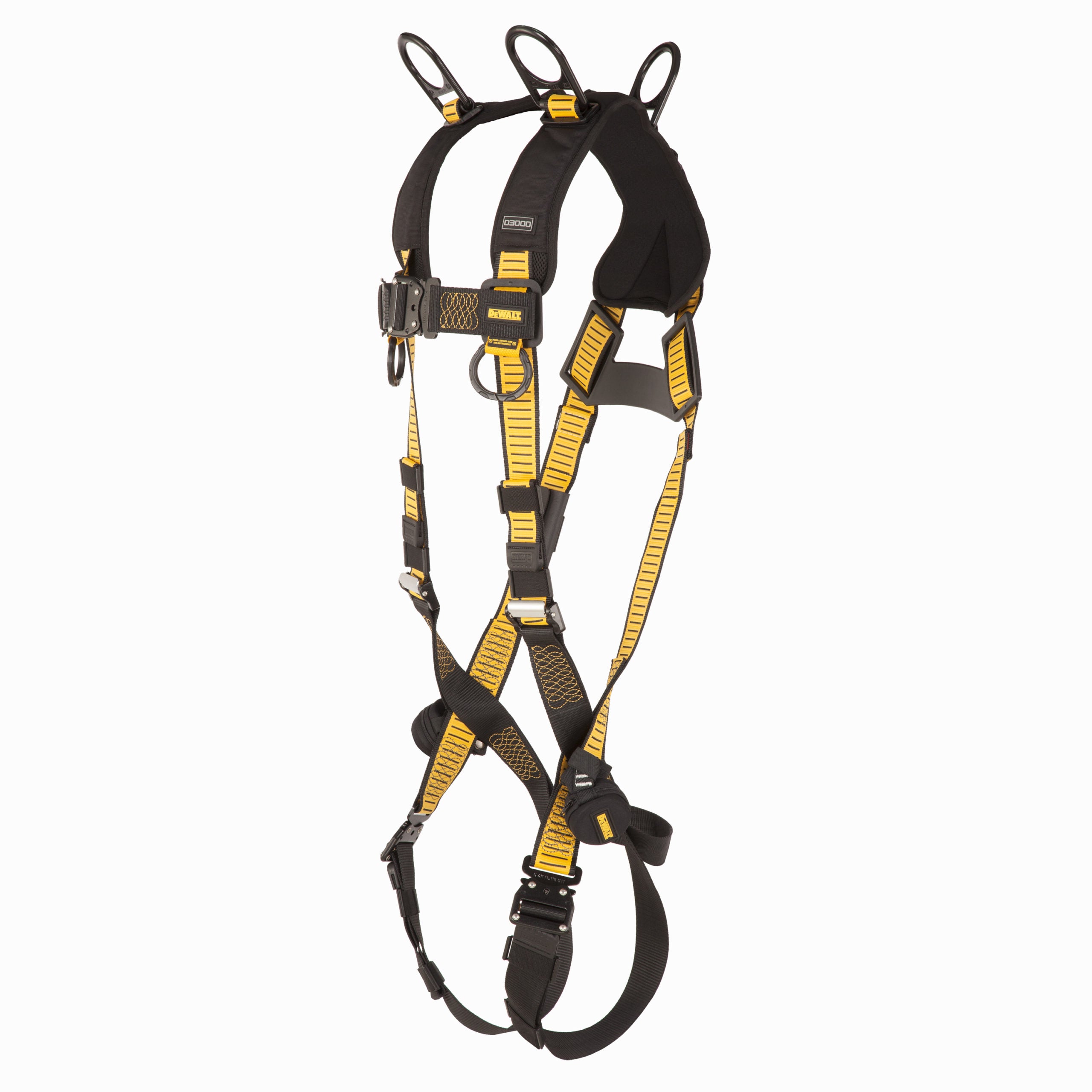 DEWALT® D3000 HARNESS Vest Style, 5-Point, Back and Shoulder D-Rings, QC Chest, QC Legs