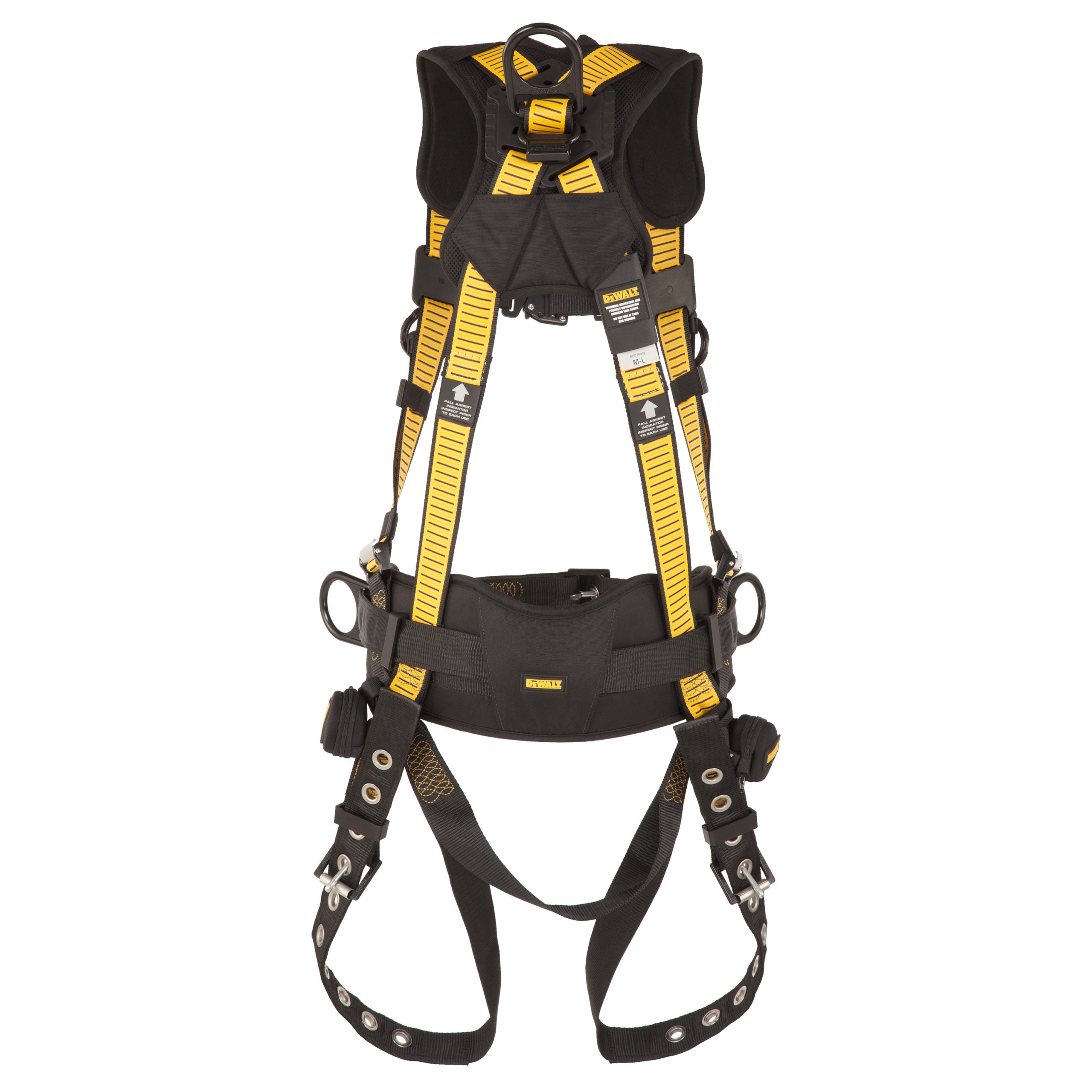 DEWALT D3000 HARNESS Vest Style, w-belt 5-Point, Back and Side D-Rings, QC Chest, TB Legs