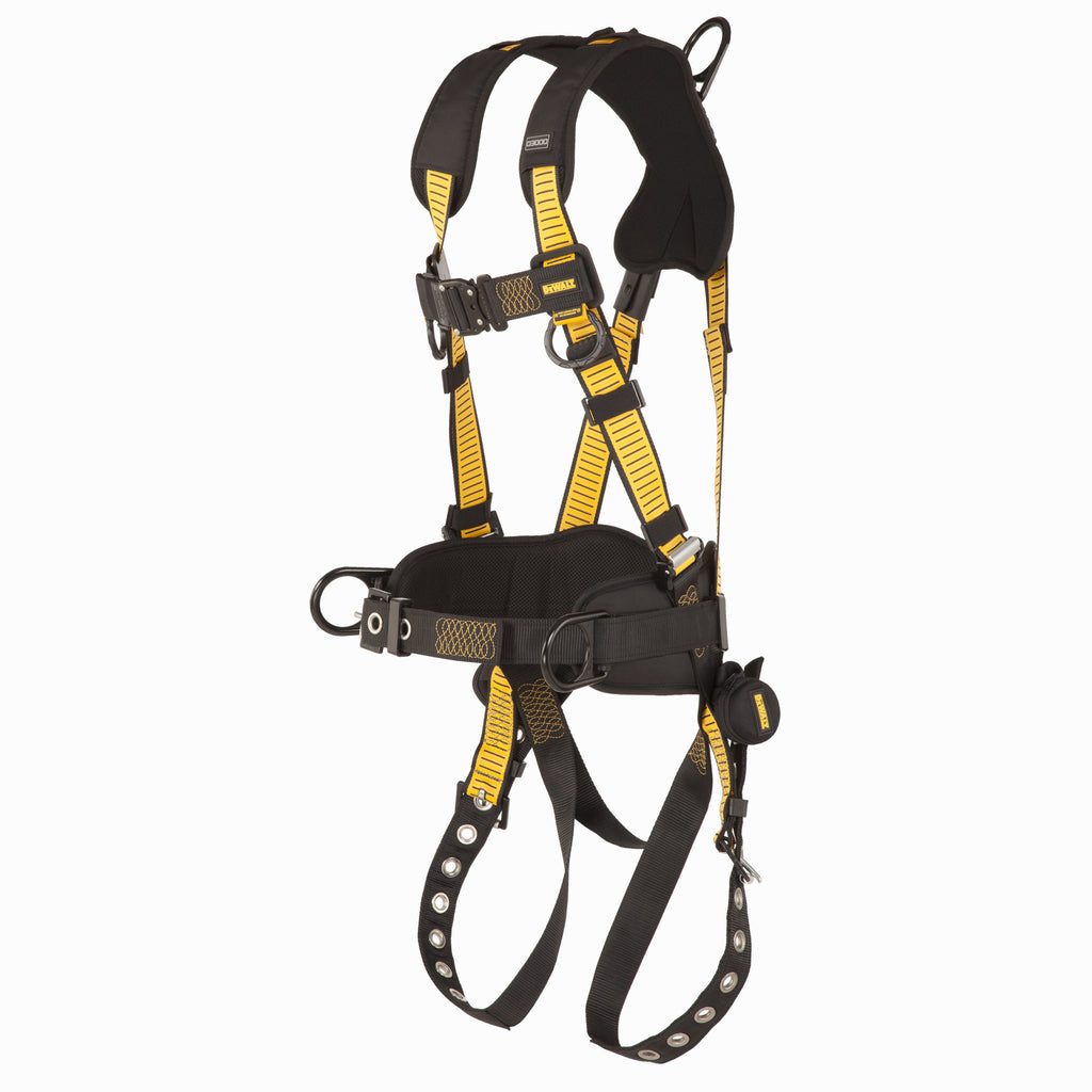 DEWALT D3000 HARNESS Vest Style, w-belt 5-Point, Back and Side D-Rings, QC Chest, TB Legs