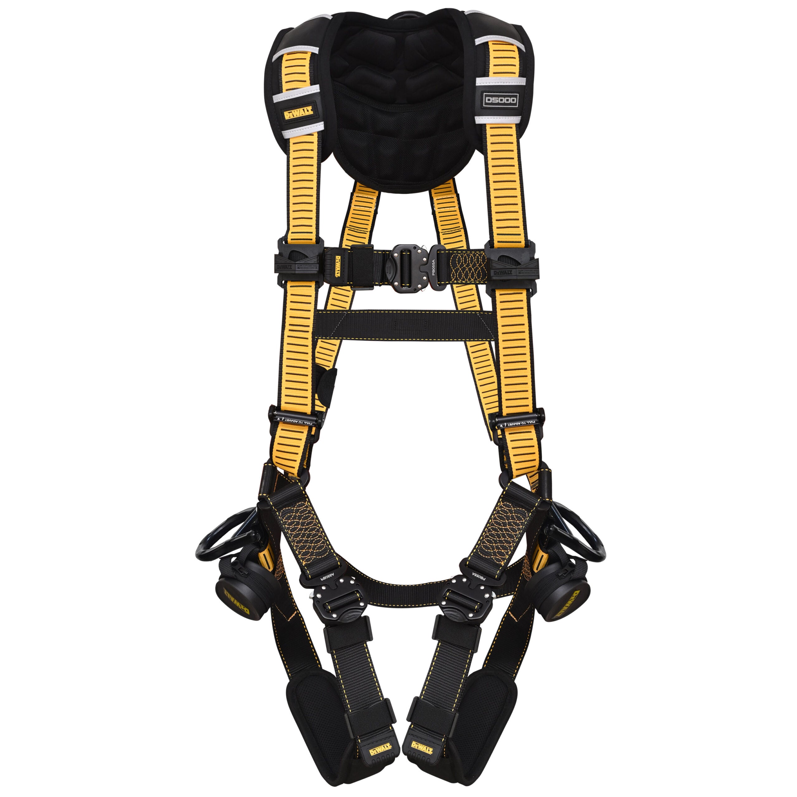 DEWALT D5000 HARNESS Vest Style, 5-Point, Back and Side D-Rings, QC Chest, QC Legs