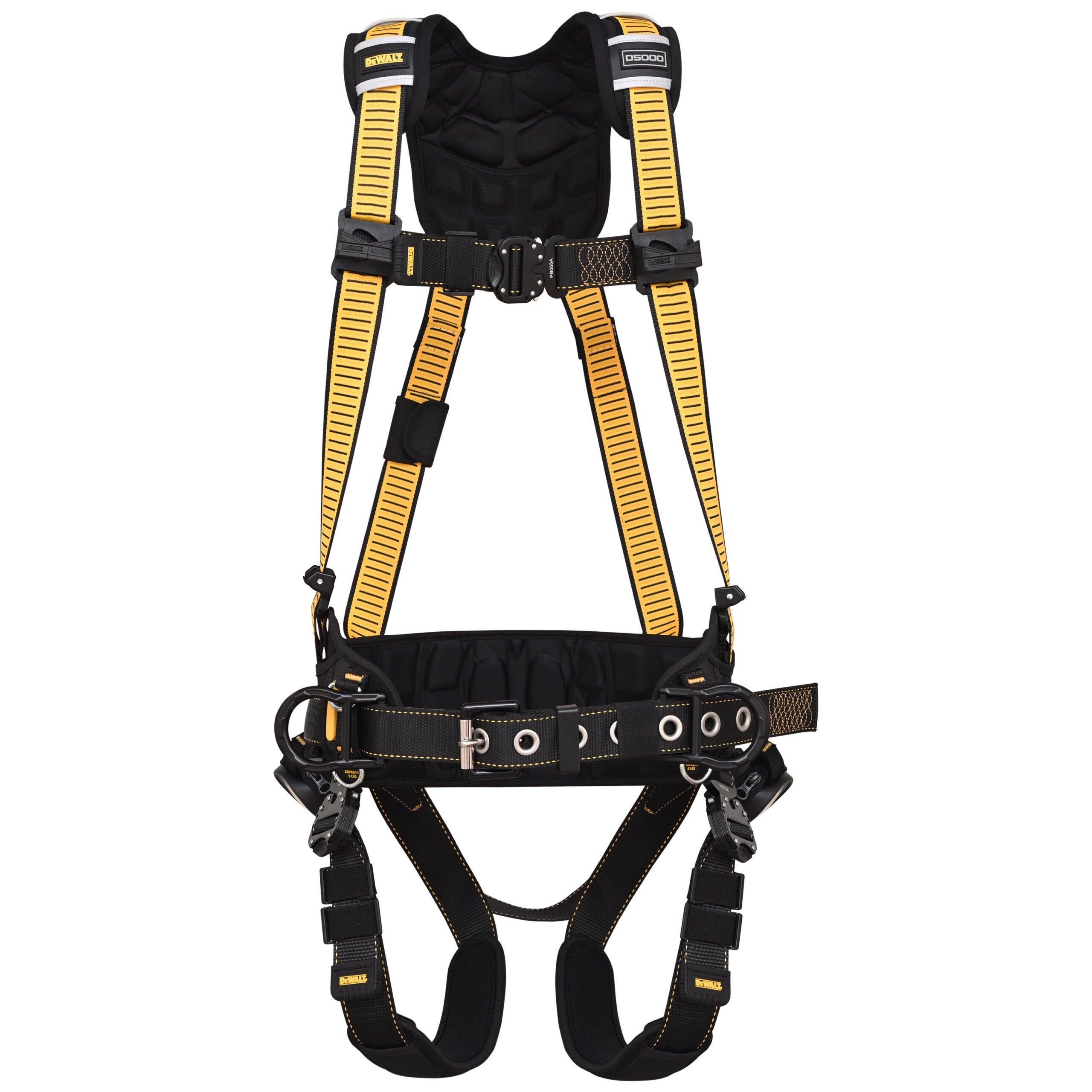 DEWALT D5000 HARNESS Vest Style, with Belt, 5-Point, Back and Side D-Rings, QC Chest, QC Legs